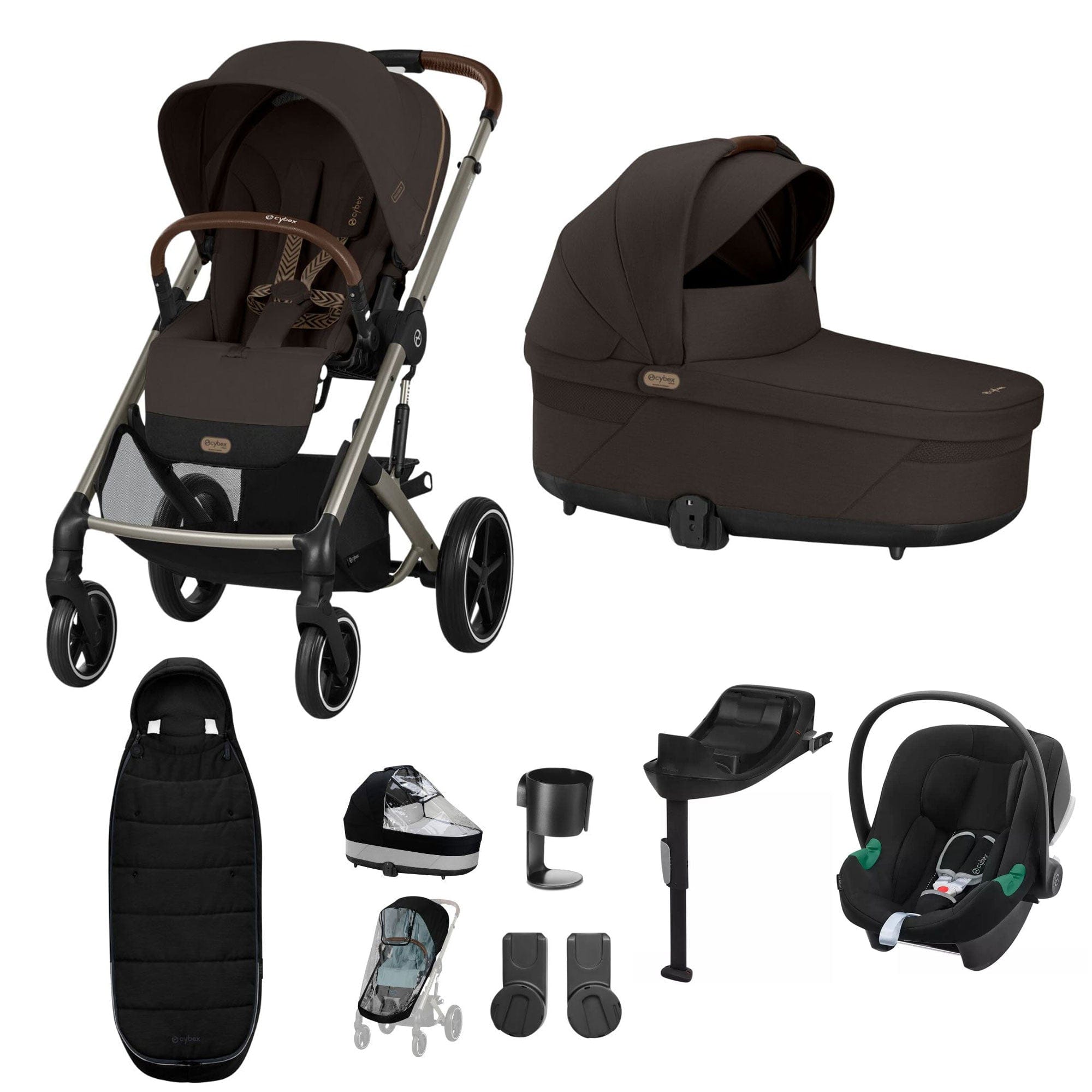 Cybex travel systems Cybex Balios S Lux Comfort Bundle - Taupe/Chocolate Brown 19408-COM-CHB-1