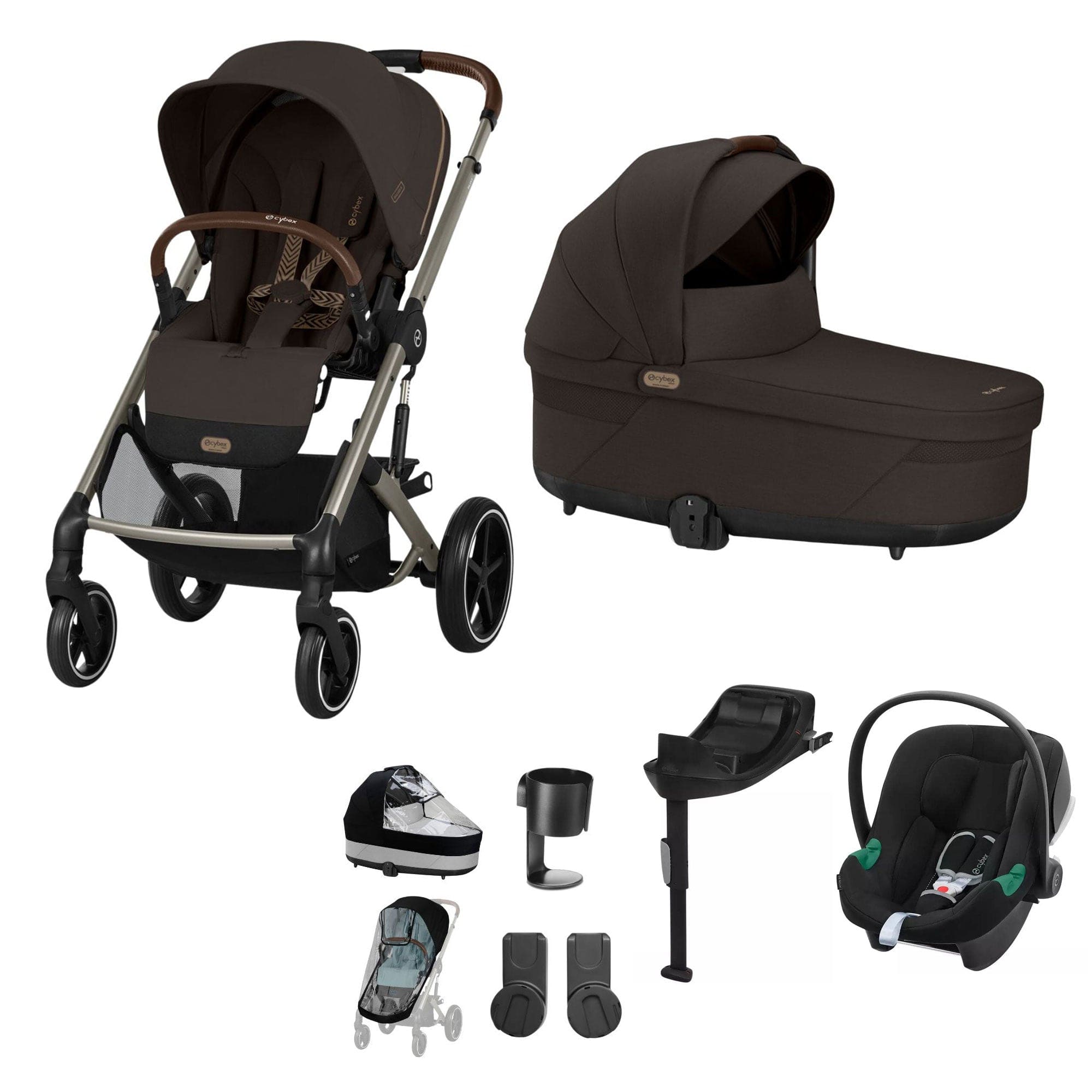 Cybex travel systems Cybex Balios S Lux Comfort Bundle - Taupe/Chocolate Brown 19408-COM-CHB-5