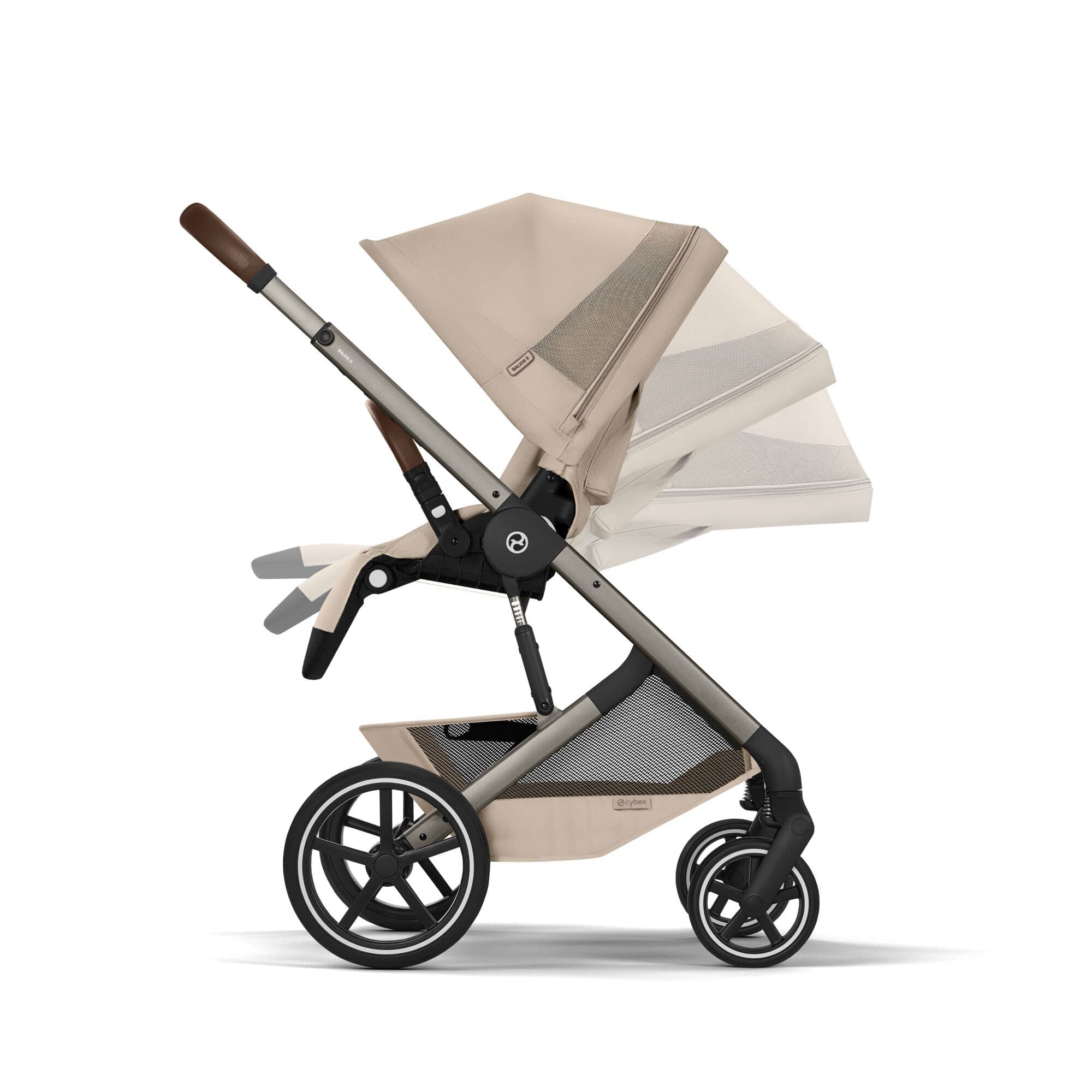 Cybex travel systems Cybex Balios S Lux Foldable Carrycot Travel System - Almond Beige