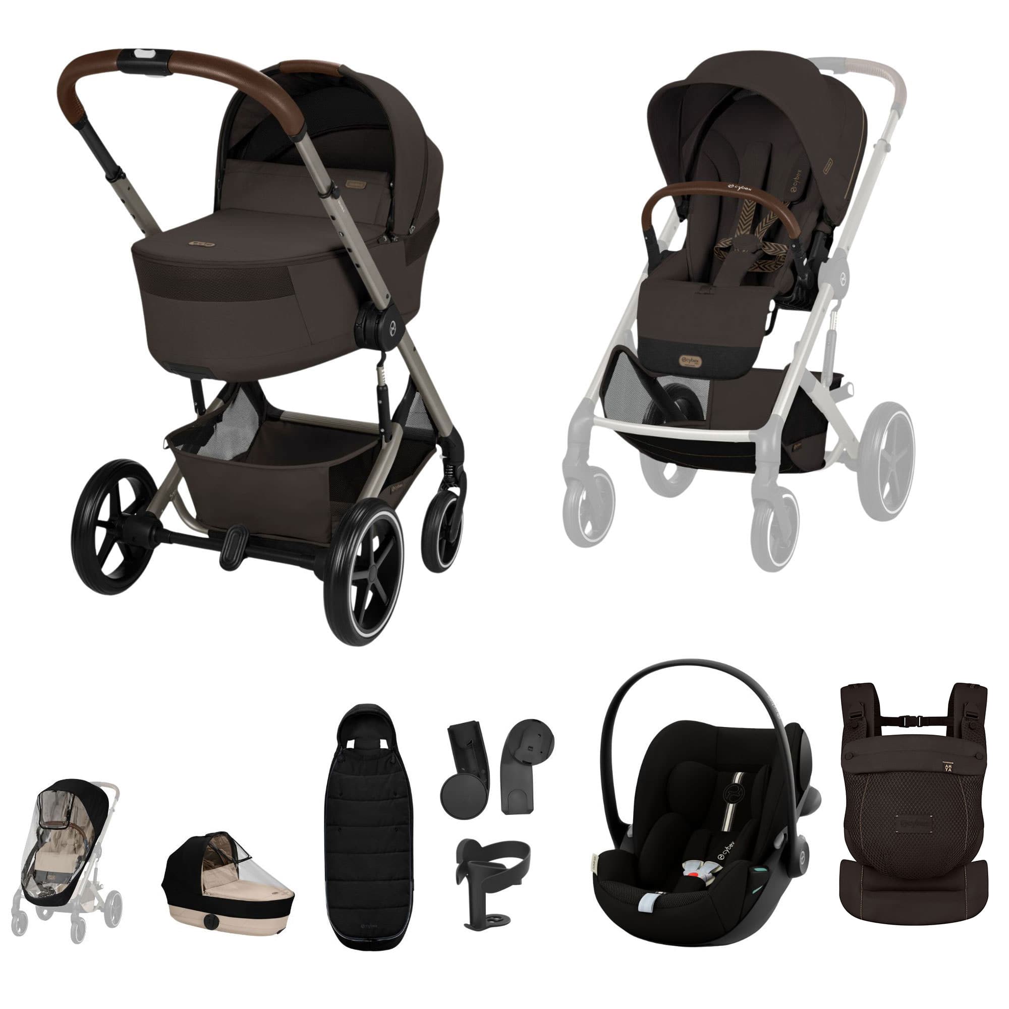 Cybex travel systems Cybex Balios S Lux Foldable Carrycot Travel System - Chocolate Brown 23033-BAL-TVS-CHO-2
