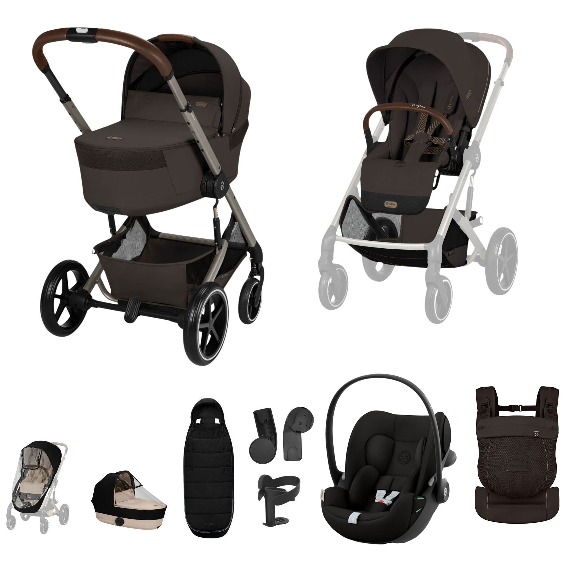 Cybex travel systems Cybex Balios S Lux Foldable Carrycot Travel System - Chocolate Brown 23033-BAL-TVS-PLUS-CHO-2
