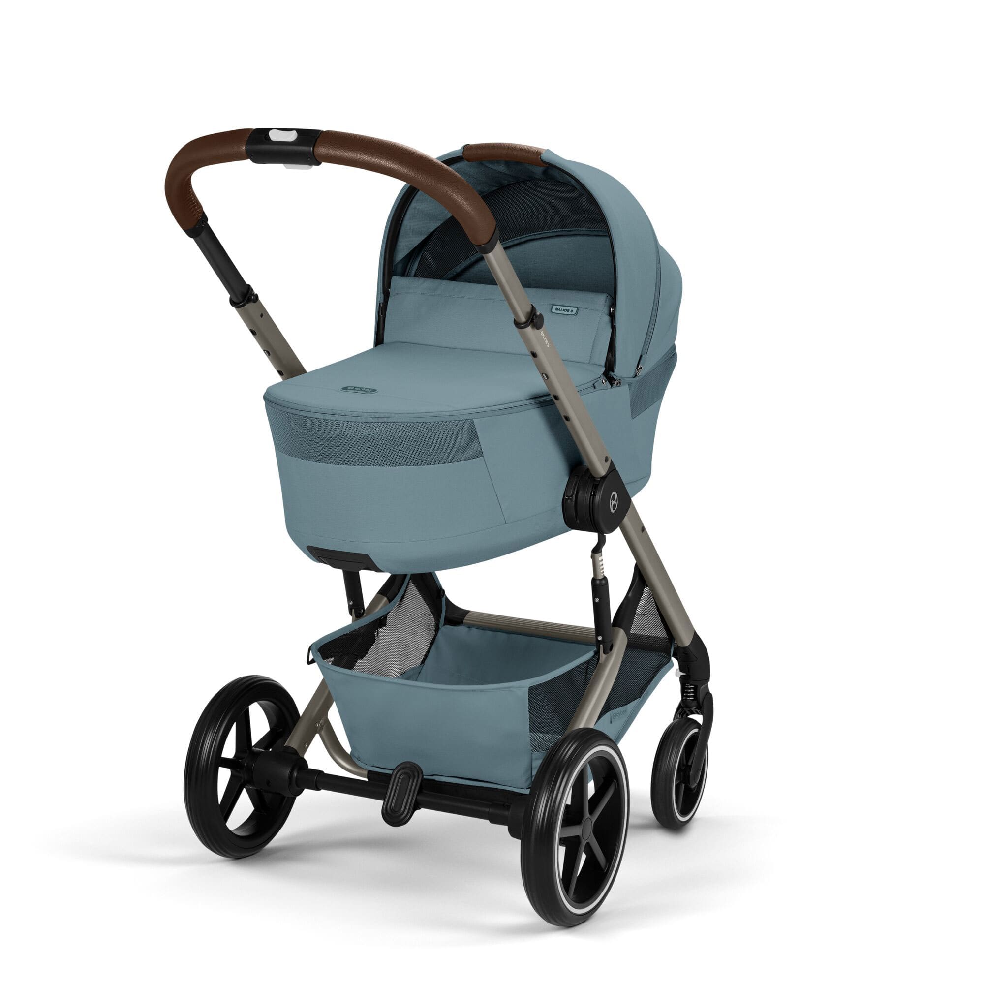 Cybex travel systems Cybex Balios S Lux Foldable Carrycot Travel System - Stormy Blue
