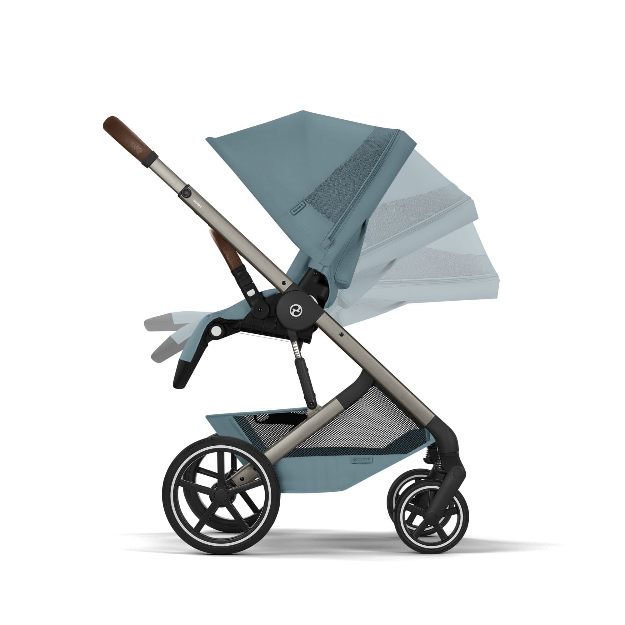 Cybex travel systems Cybex Balios S Lux Foldable Carrycot Travel System - Stormy Blue