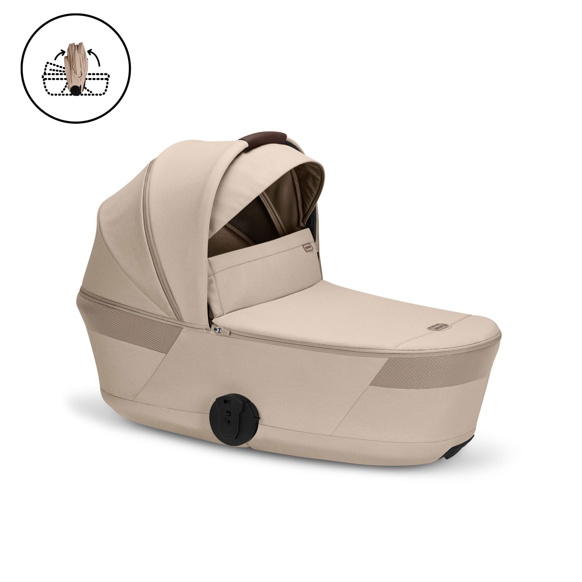 Cybex travel systems Cybex Balios S Lux Foldable Carrycot Ultimate Travel System - Almond Beige