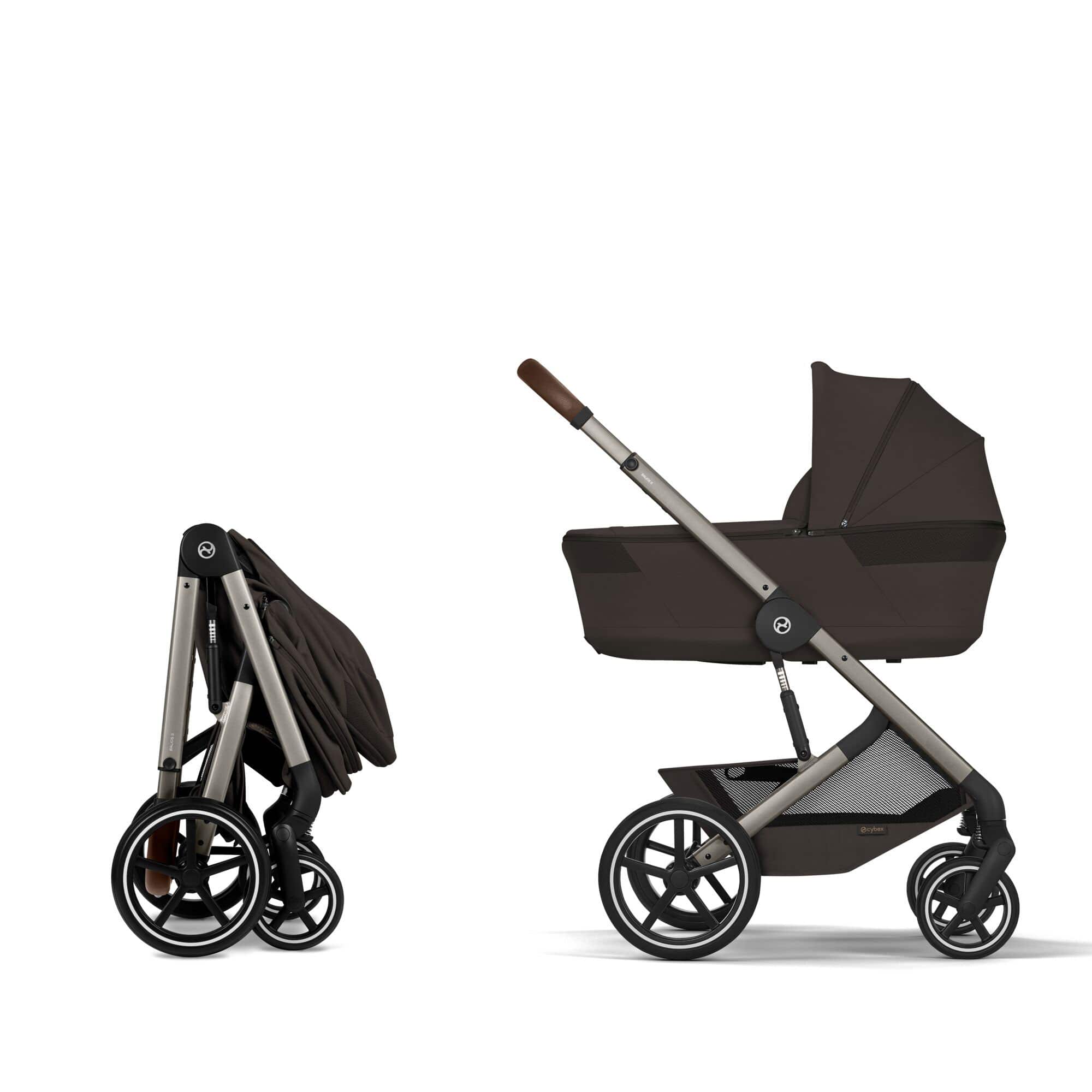 Cybex travel systems Cybex Balios S Lux Foldable Carrycot Ultimate Travel System - Chocolate Brown