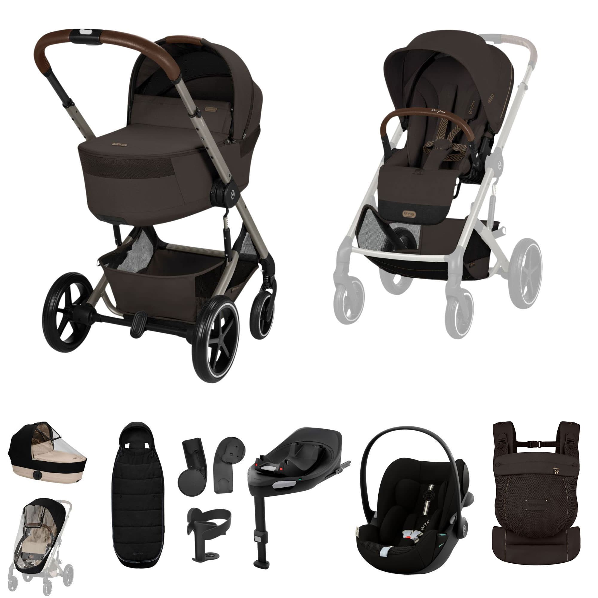 Cybex travel systems Cybex Balios S Lux Foldable Carrycot Ultimate Travel System - Chocolate Brown 23053-BAL-ULT-PLUS-CHO-2