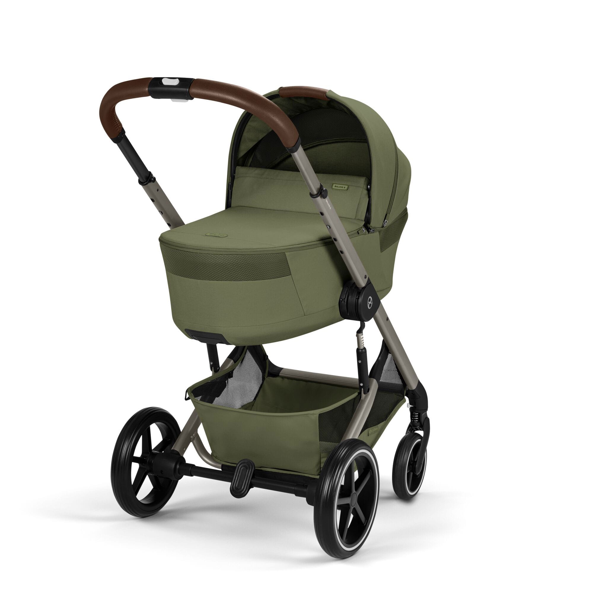 Cybex travel systems Cybex Balios S Lux Foldable Carrycot Ultimate Travel System - Moss Green