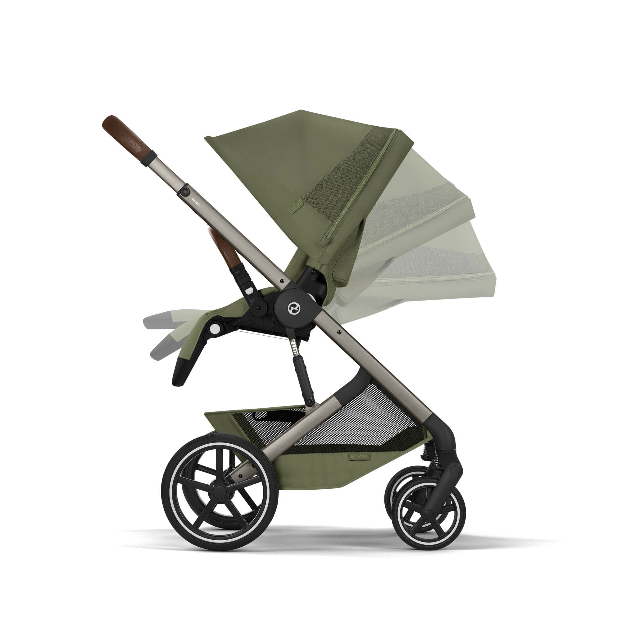 Cybex travel systems Cybex Balios S Lux Foldable Carrycot Ultimate Travel System - Moss Green