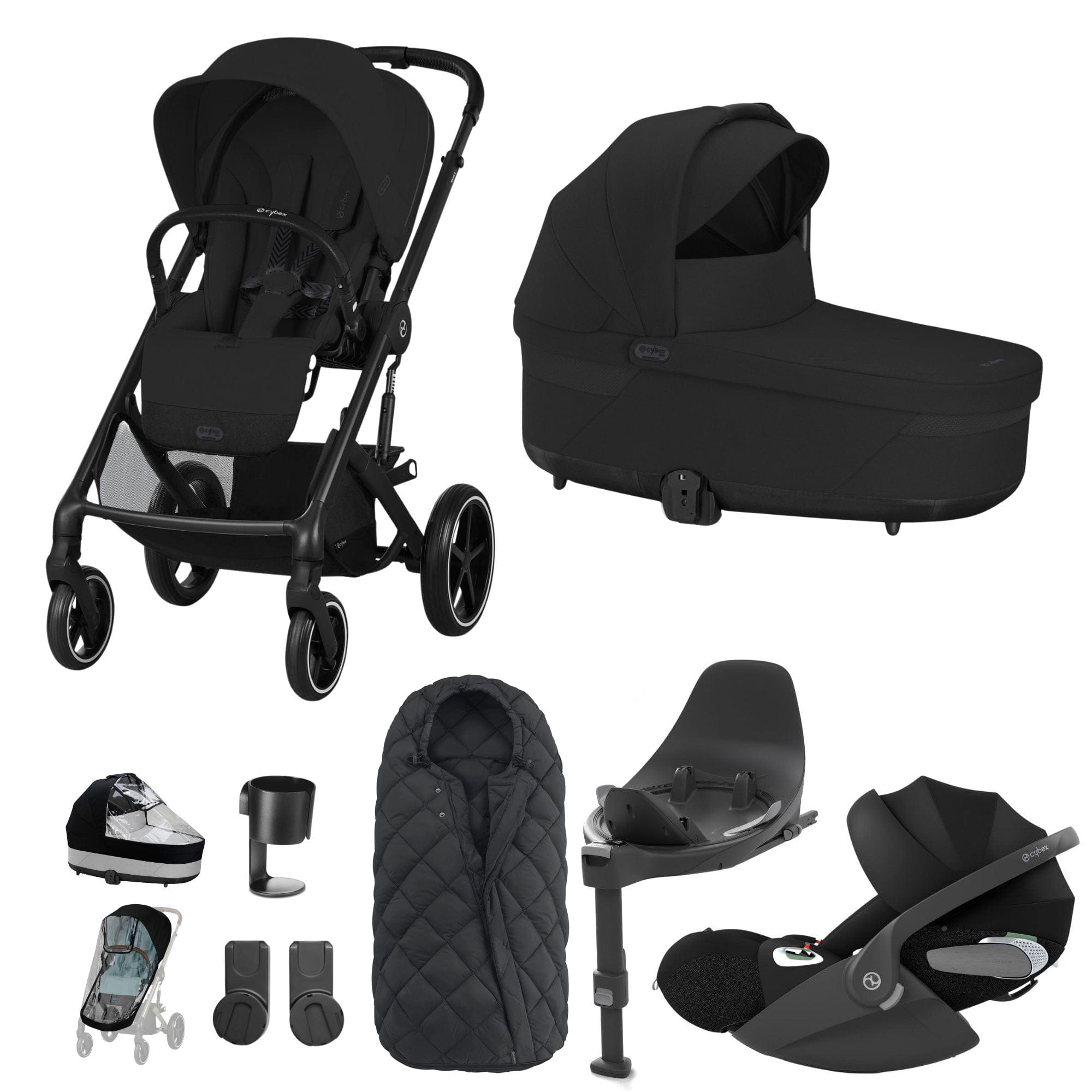 Cybex Travel Systems Cybex Balios S Lux Luxury Bundle - Black/Moon Black 127459-BLK-MOO-BLK