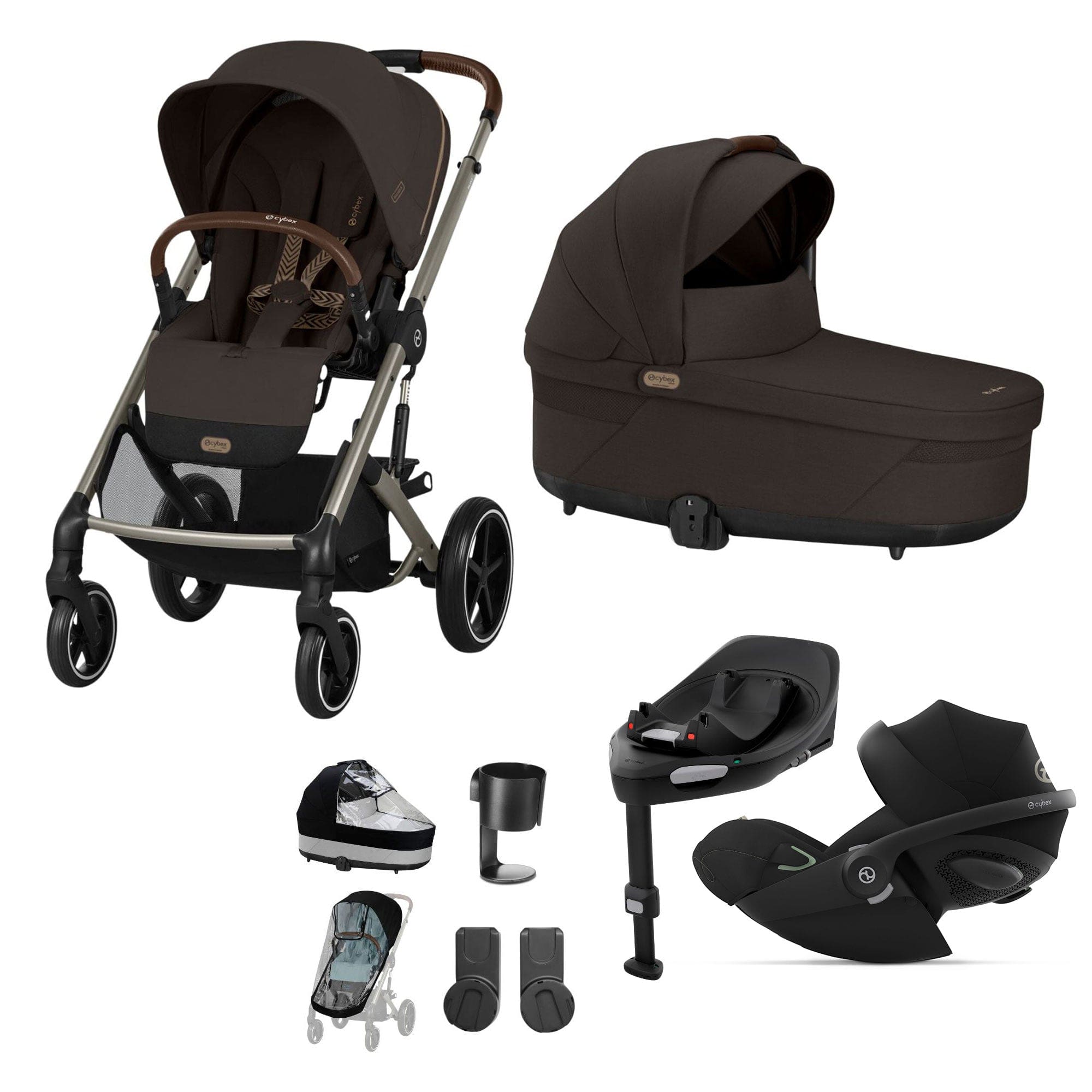 Cybex travel systems Cybex Balios S Lux Luxury Bundle - Taupe/Chocolate Brown 19413-LUX-G-CHB-5