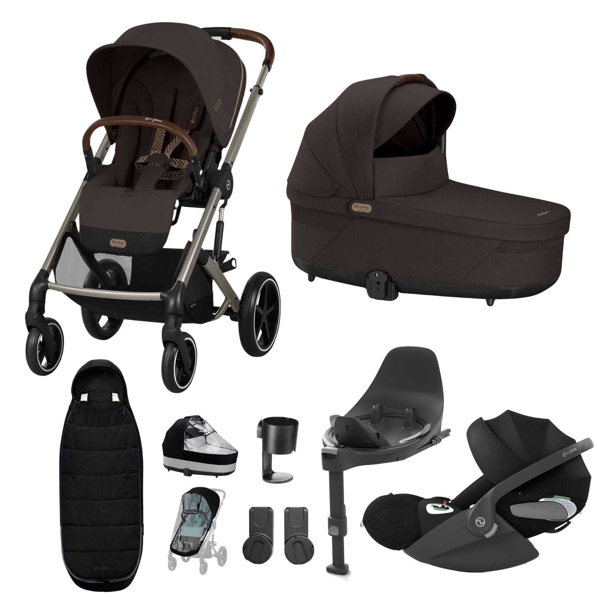 Cybex travel systems Cybex Balios S Lux Luxury Bundle - Taupe/Chocolate Brown 19478-LUX-T-CHB-1