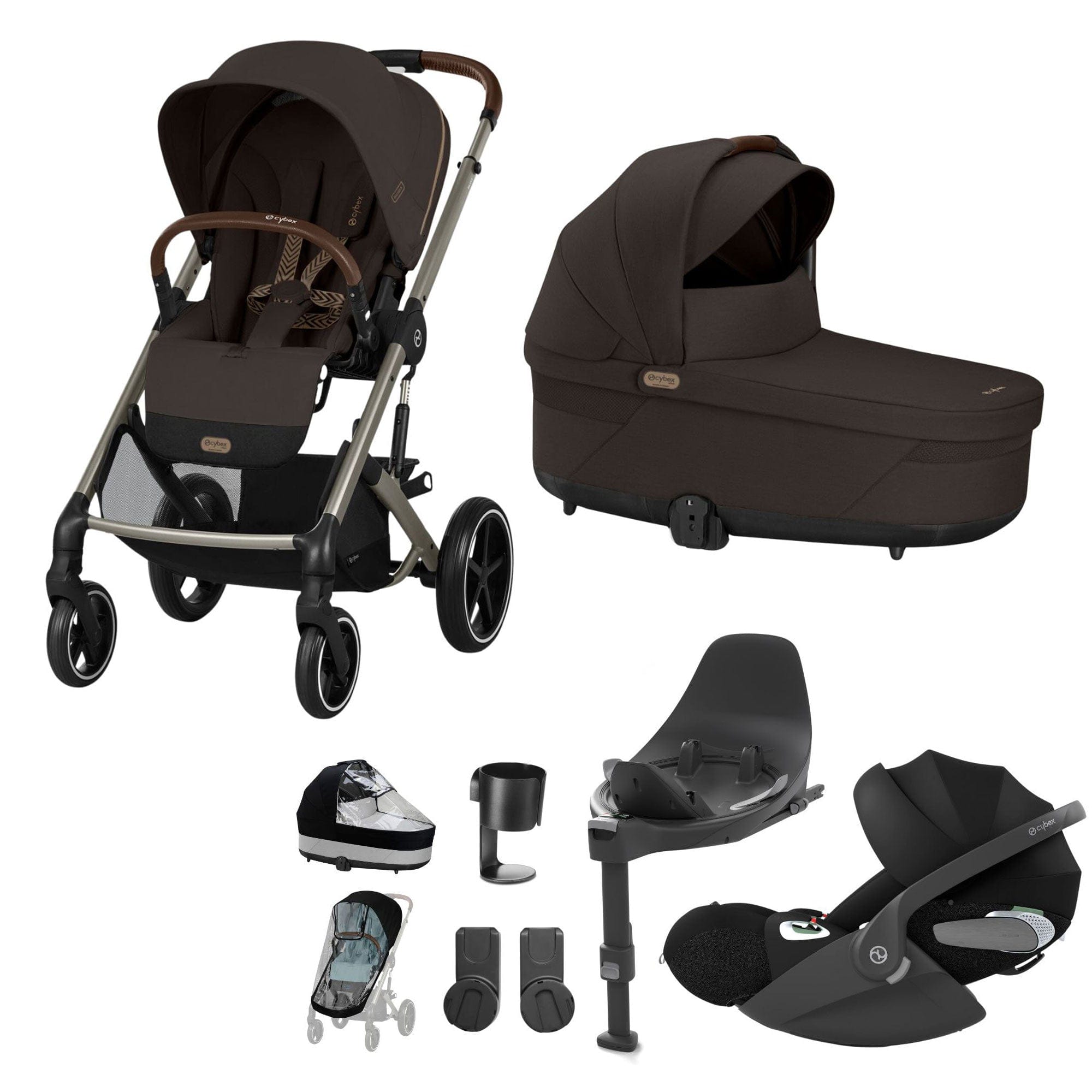 Cybex travel systems Cybex Balios S Lux Luxury Bundle - Taupe/Chocolate Brown 19478-LUX-T-CHB-5