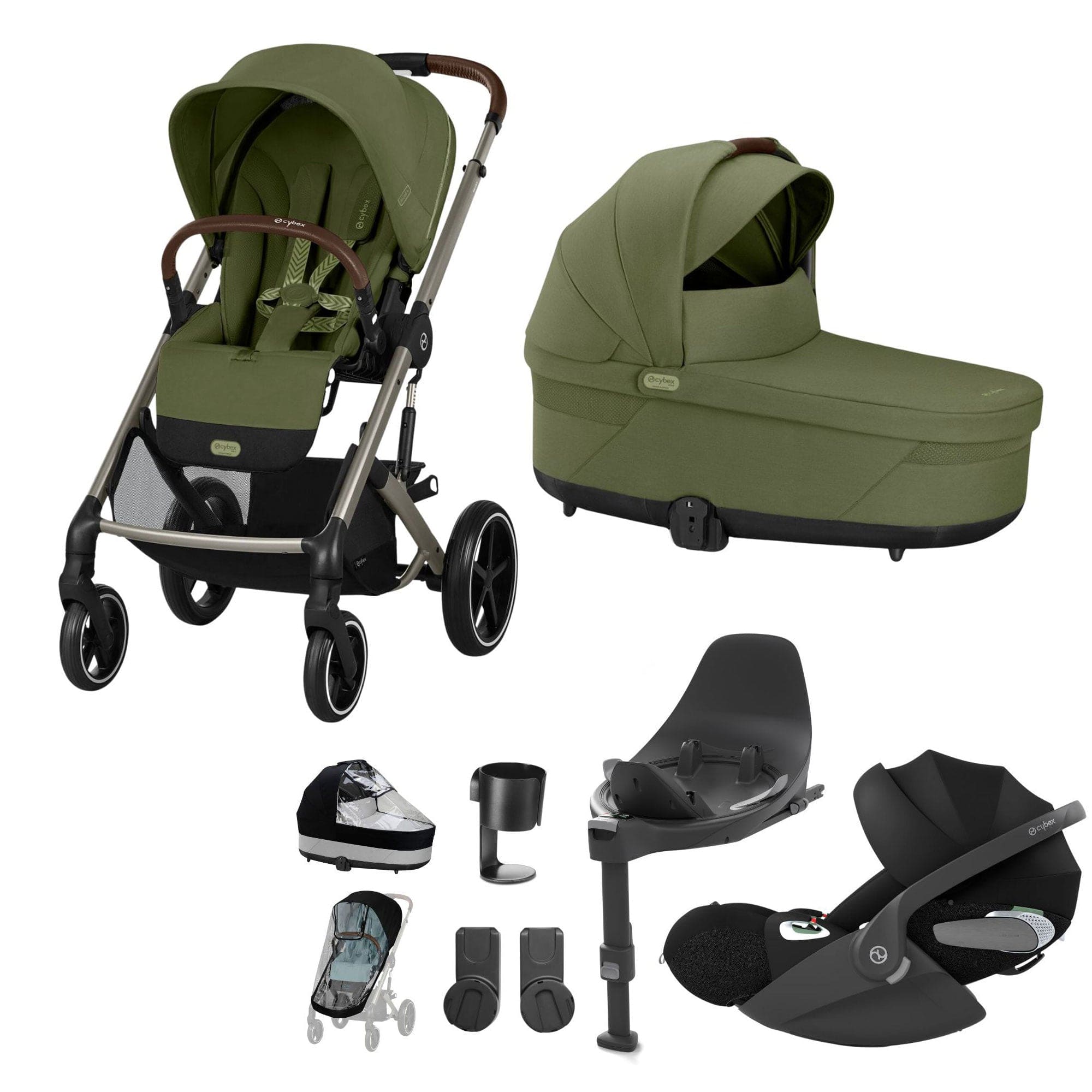 Cybex travel systems Cybex Balios S Lux Luxury Bundle - Taupe/Moss Green 19399-LUX-T-MOS-4