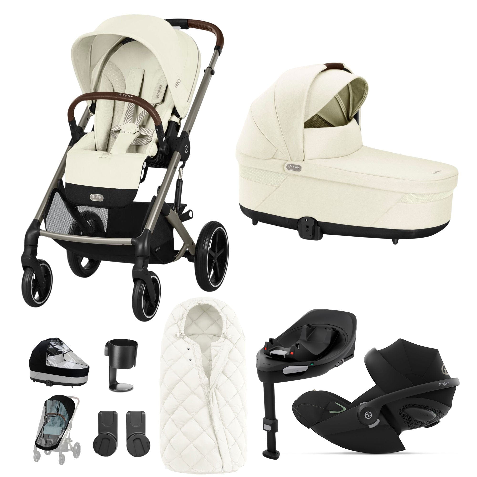 Cybex Travel Systems Cybex Balios S Lux Luxury Bundle - Taupe/Seashell Beige 14668-TPE-SEA-BEI