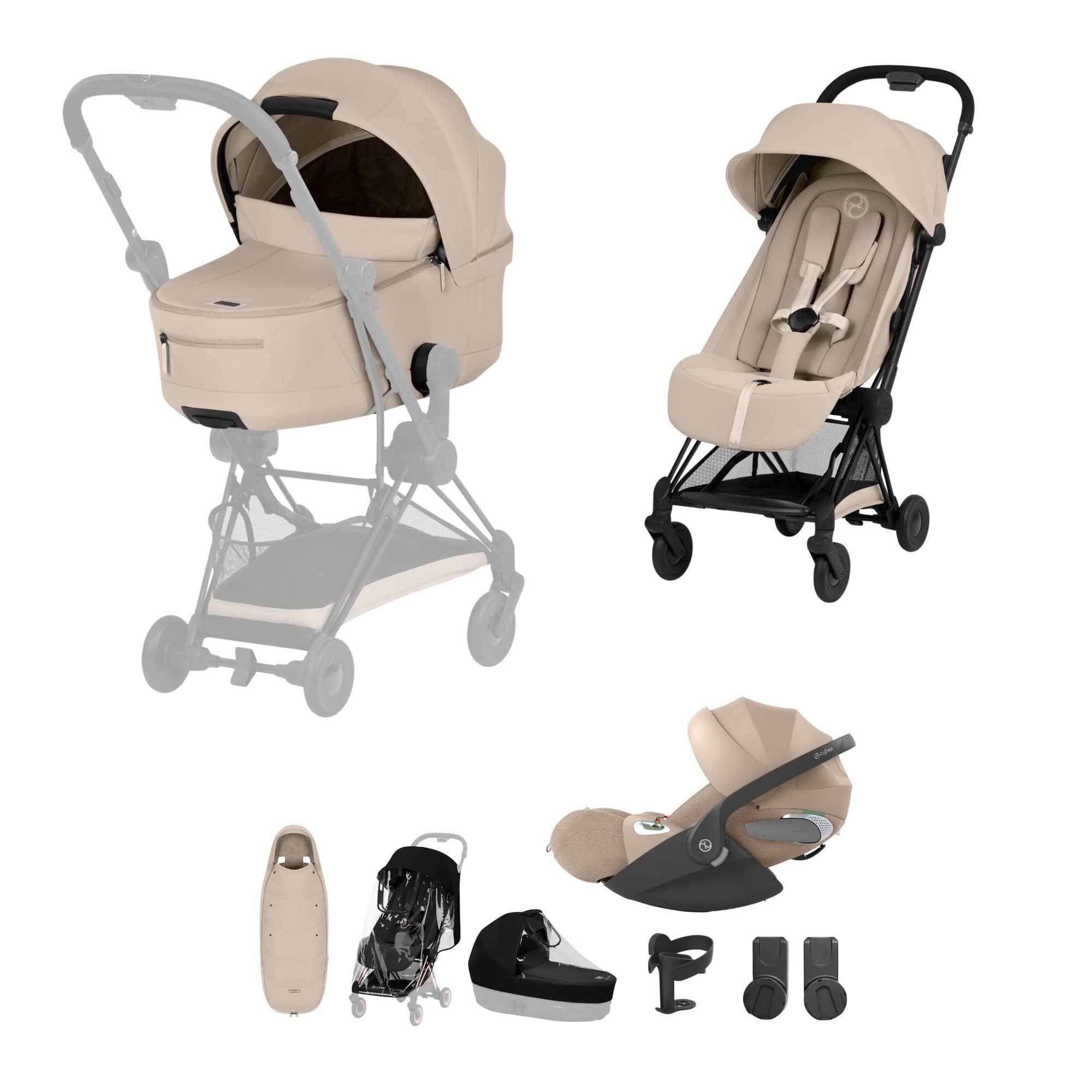 Cybex travel systems Cybex Coya Ultimate Accessory Bundle - Comfort Collection - Cozy Beige 22045-MB-COZ-BEI-1
