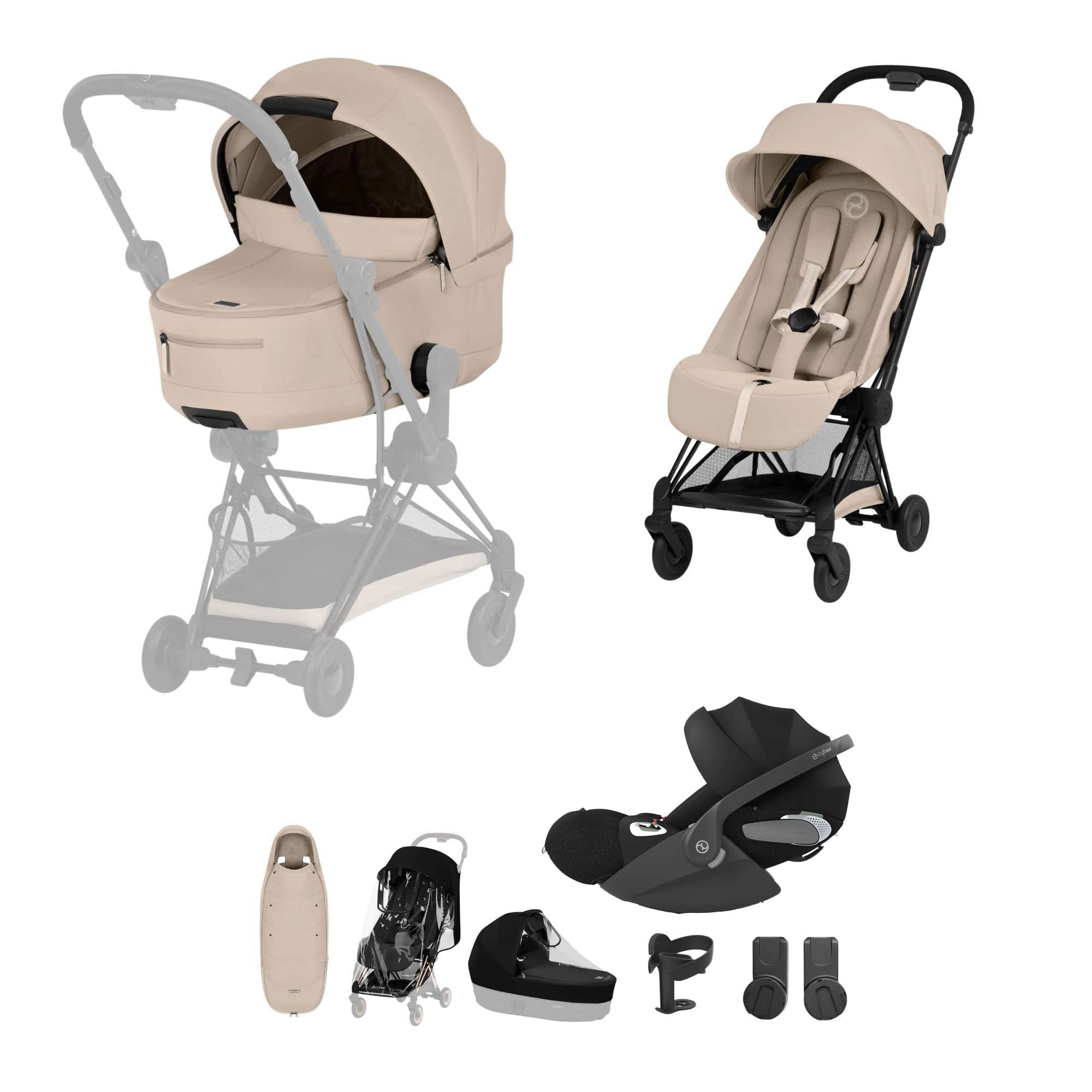 Cybex travel systems Cybex Coya Ultimate Accessory Bundle - Comfort Collection - Cozy Beige 22045-MB-COZ-BEI