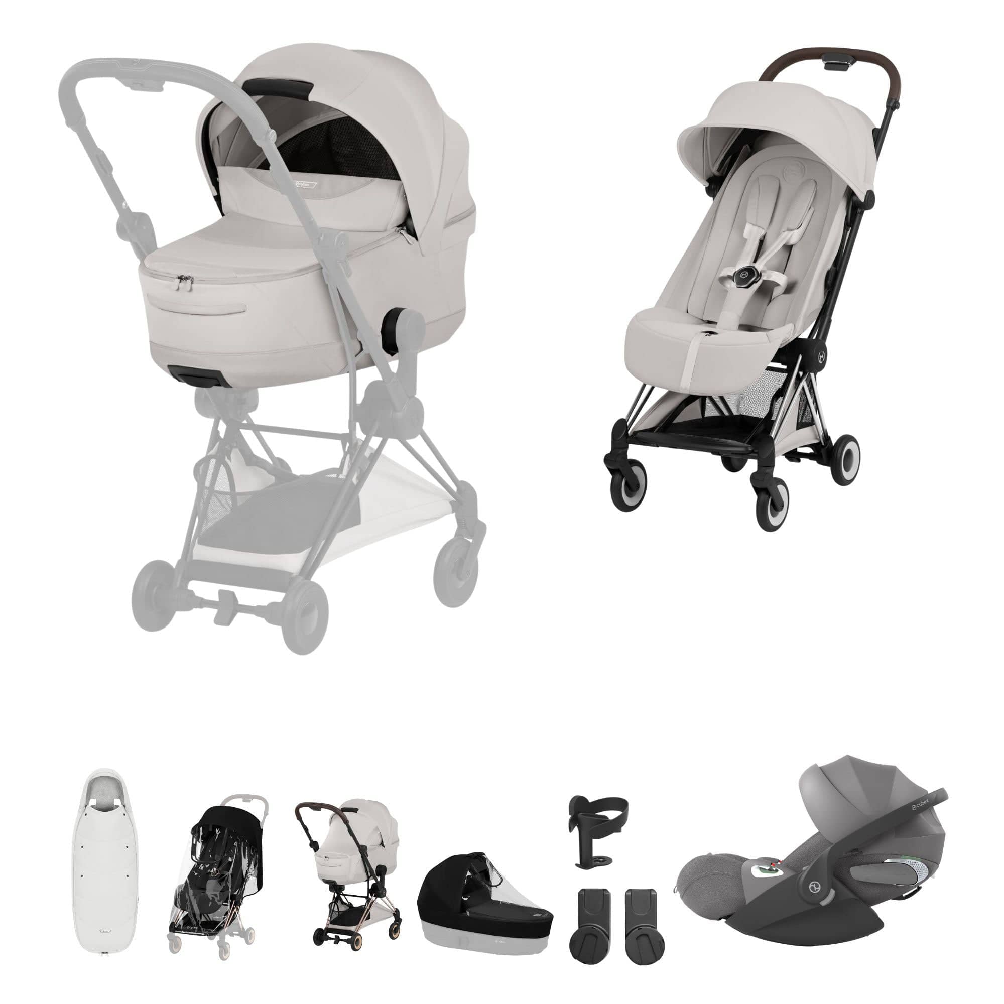 Cybex travel systems Cybex Coya Ultimate Accessory Bundle - Style Collection - City Grey 22015-CB-CIT-GRY-1