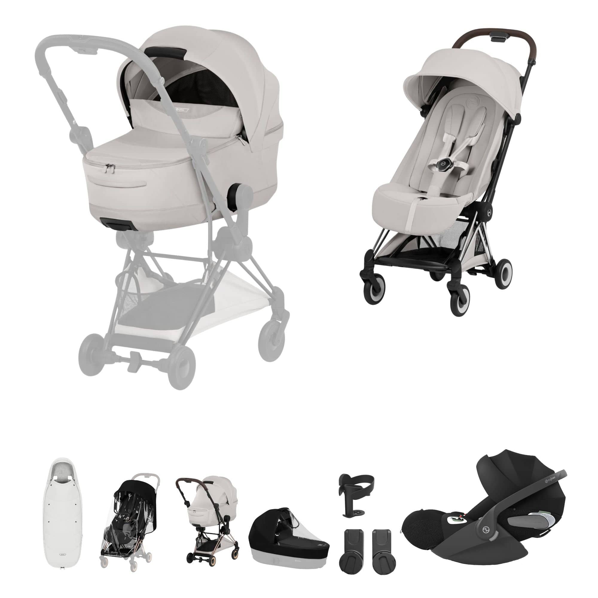 Cybex travel systems Cybex Coya Ultimate Accessory Bundle - Style Collection - City Grey 22015-CB-CIT-GRY