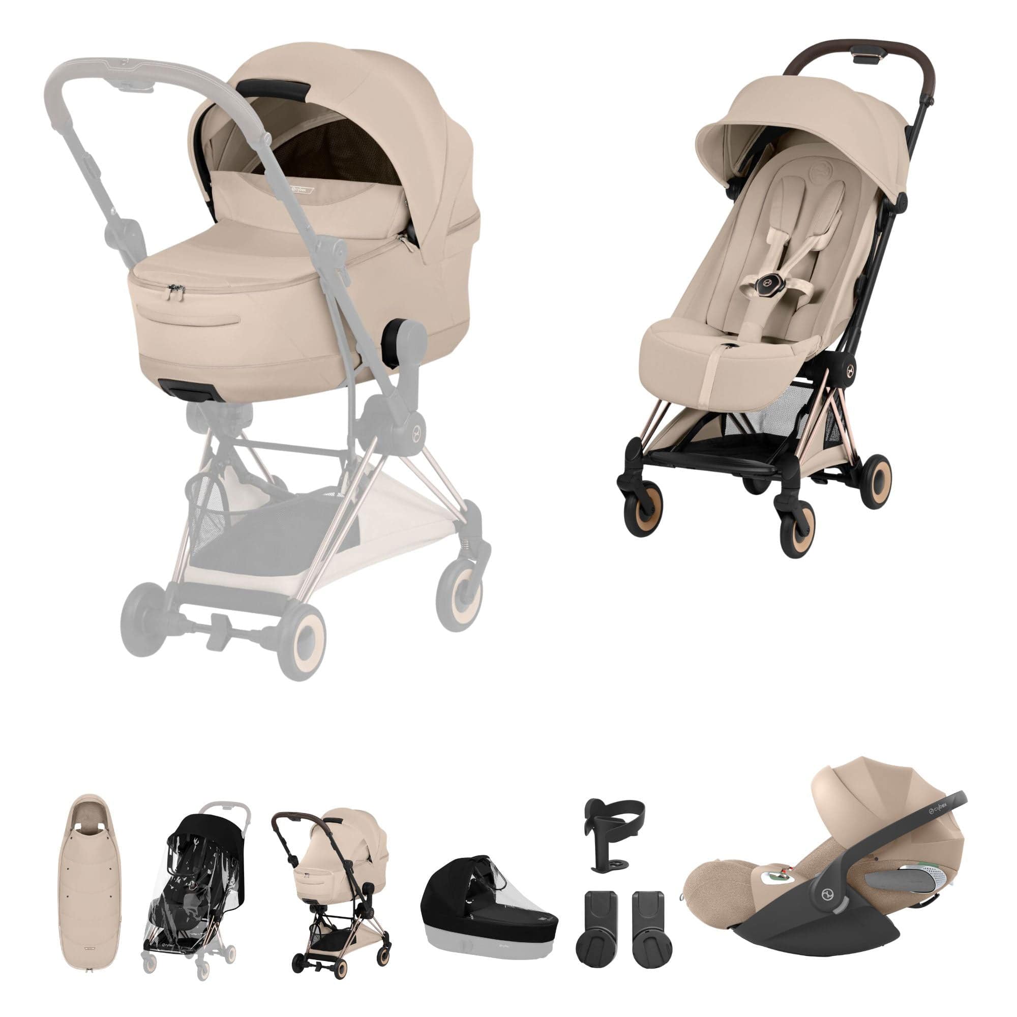 Cybex travel systems Cybex Coya Ultimate Accessory Bundle - Style Collection - Cozy Beige 22015-RG-COZ-BEI-1