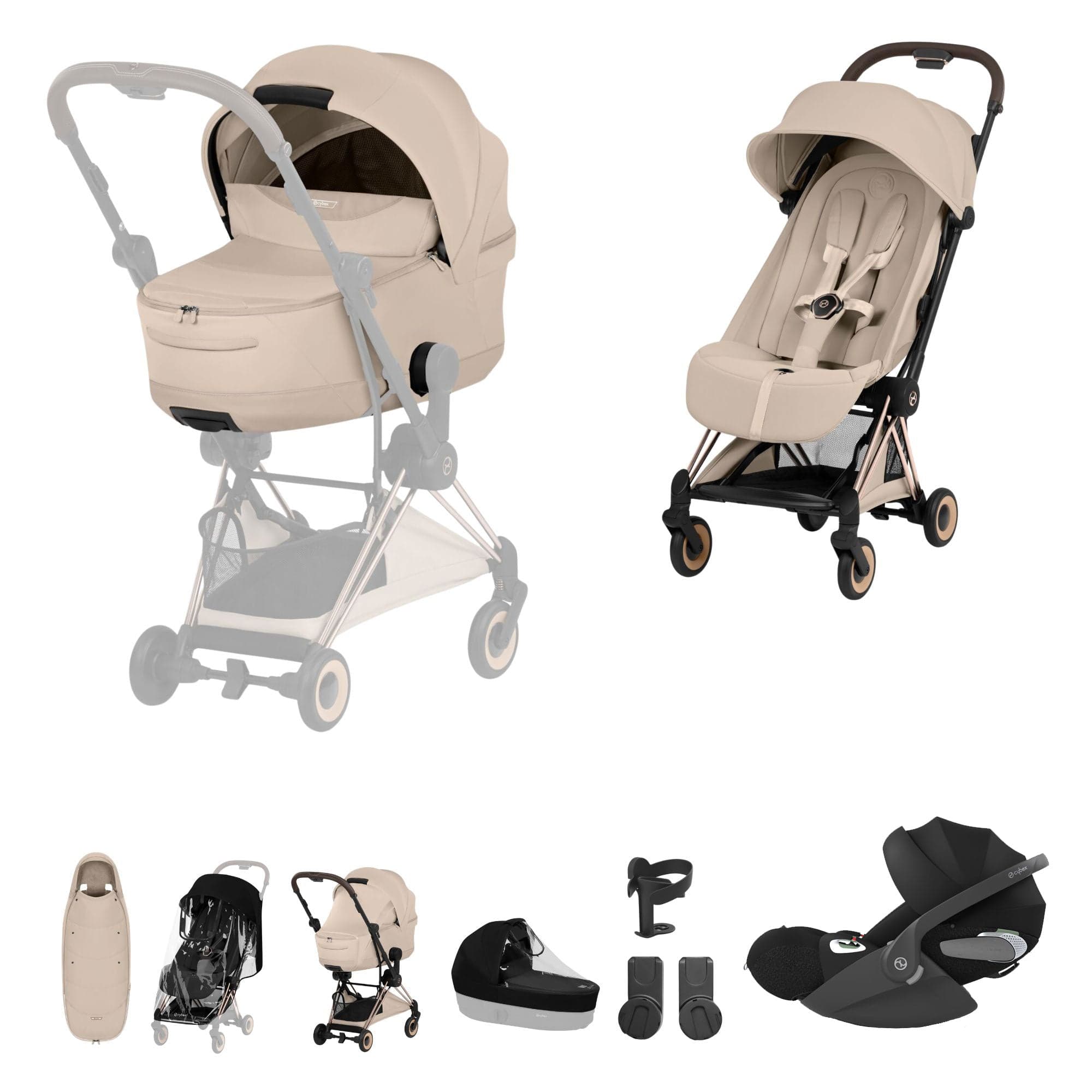 Cybex travel systems Cybex Coya Ultimate Accessory Bundle - Style Collection - Cozy Beige 22015-RG-COZ-BEI