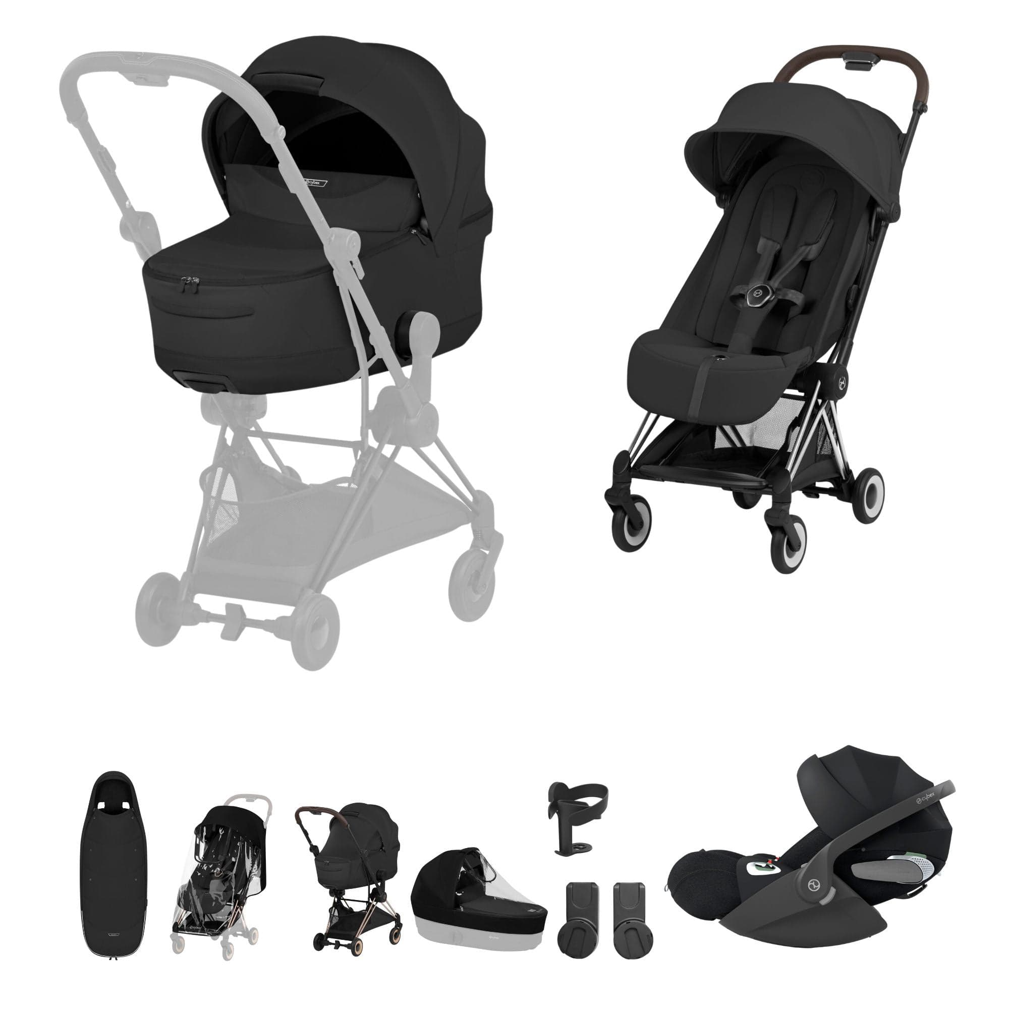 Cybex travel systems Cybex Coya Ultimate Accessory Bundle - Style Collection - Sepia Black 22015-CB-BLK-1