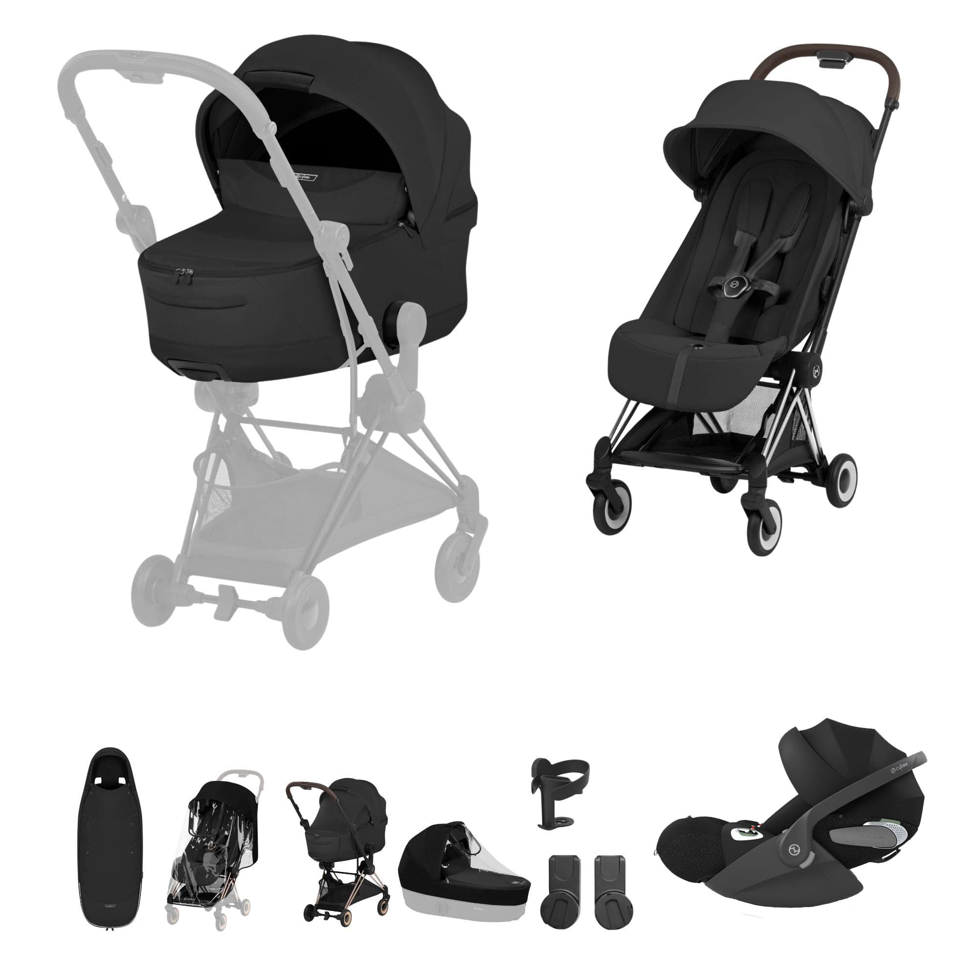 Cybex travel systems Cybex Coya Ultimate Accessory Bundle - Style Collection - Sepia Black 22015-CB-BLK