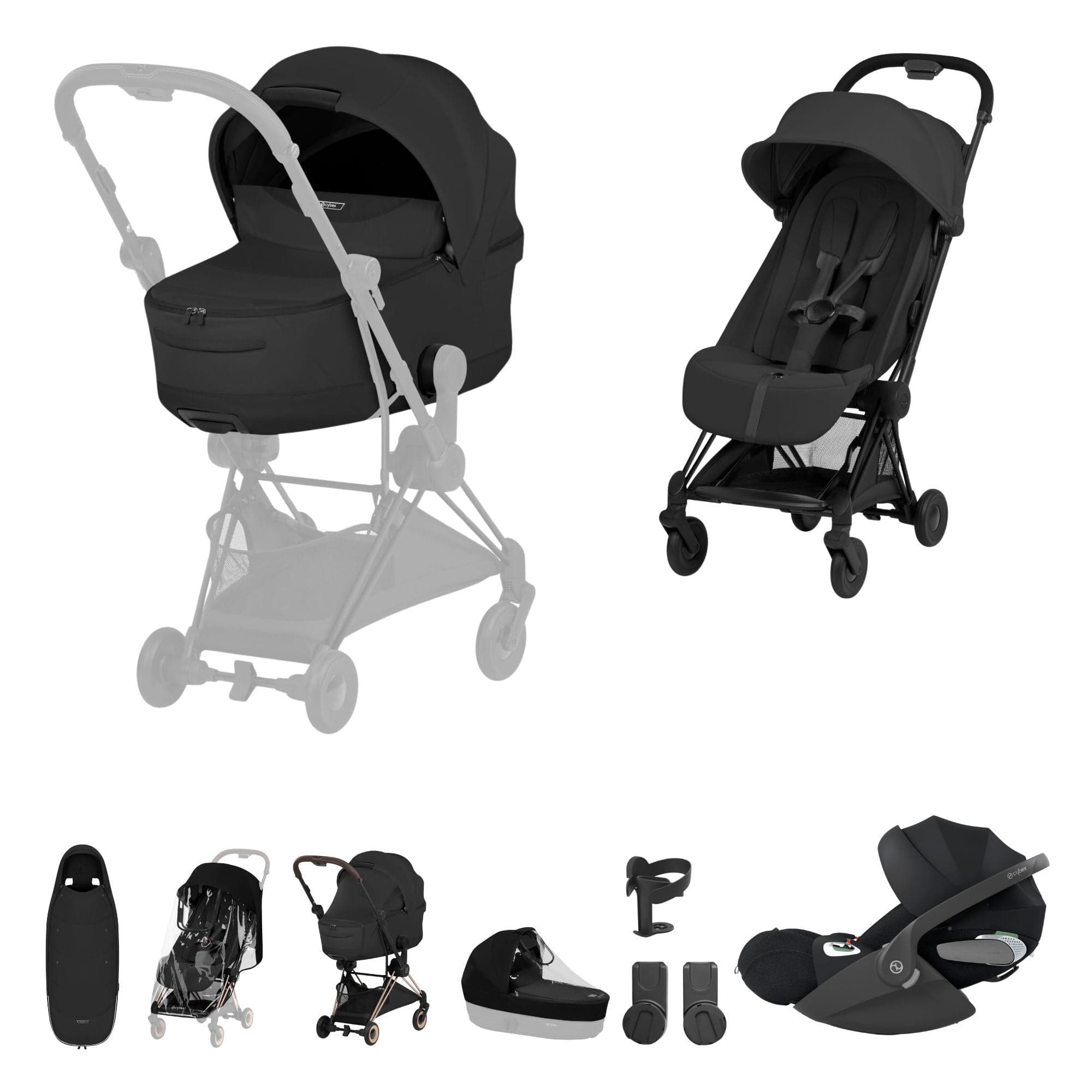 Cybex travel systems Cybex Coya Ultimate Accessory Bundle - Style Collection - Sepia Black 22015-MB-BLK-1