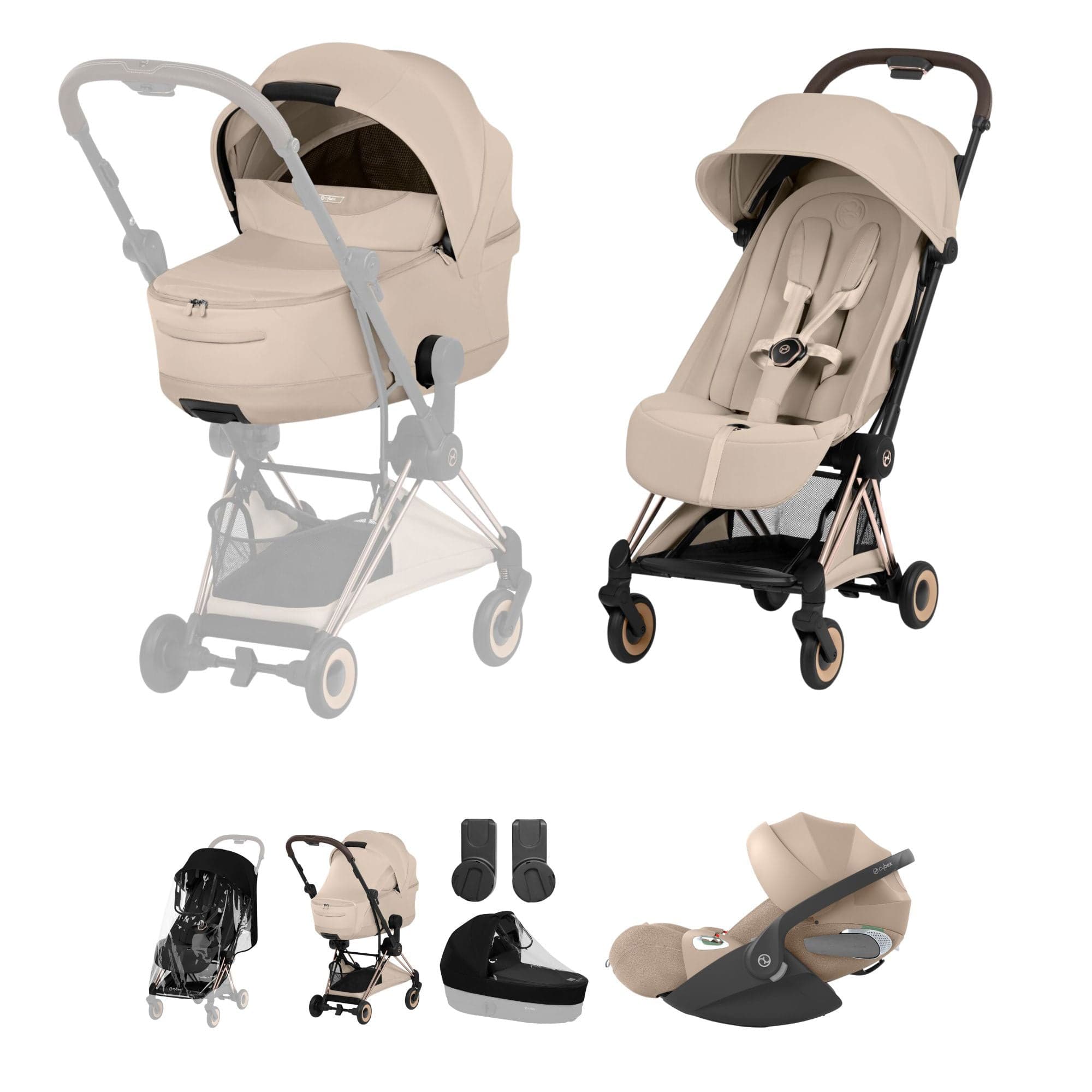 Cybex travel systems Cybex Coya Ultimate Bundle - Style Collection - Cozy Beige 21991-RG-COZ-BEI-1
