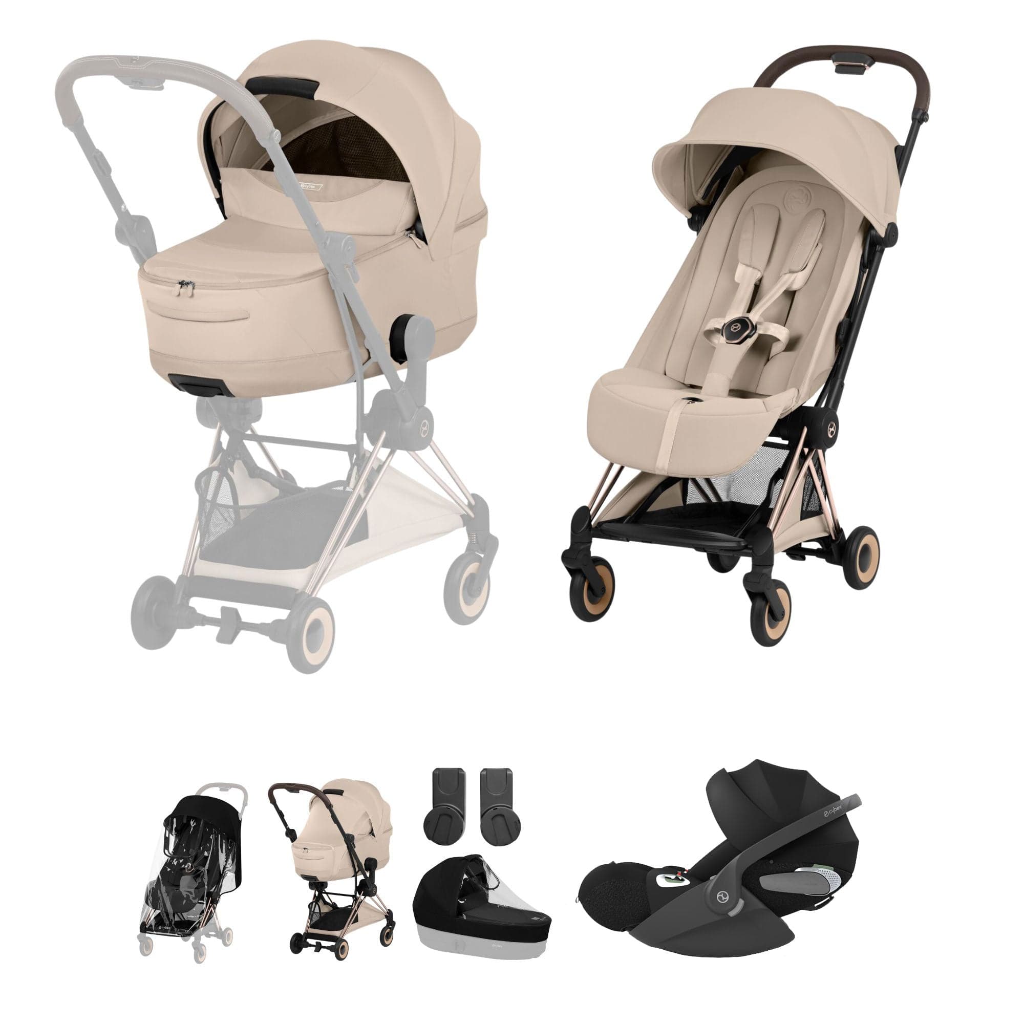 Cybex travel systems Cybex Coya Ultimate Bundle - Style Collection - Cozy Beige 21991-RG-COZ-BEI
