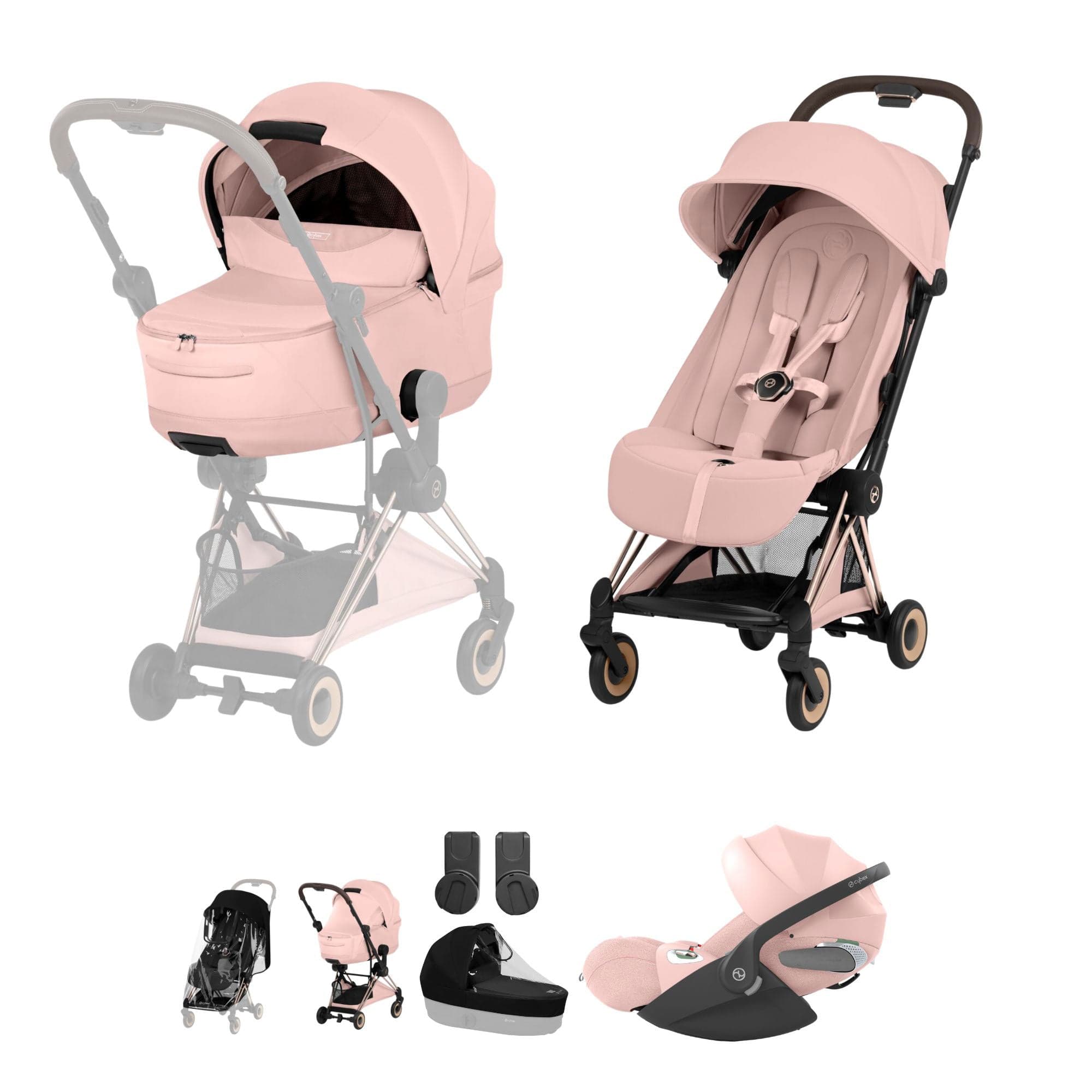 Cybex travel systems Cybex Coya Ultimate Bundle - Style Collection - Peach Pink 21991-RG-PEA-PNK-1