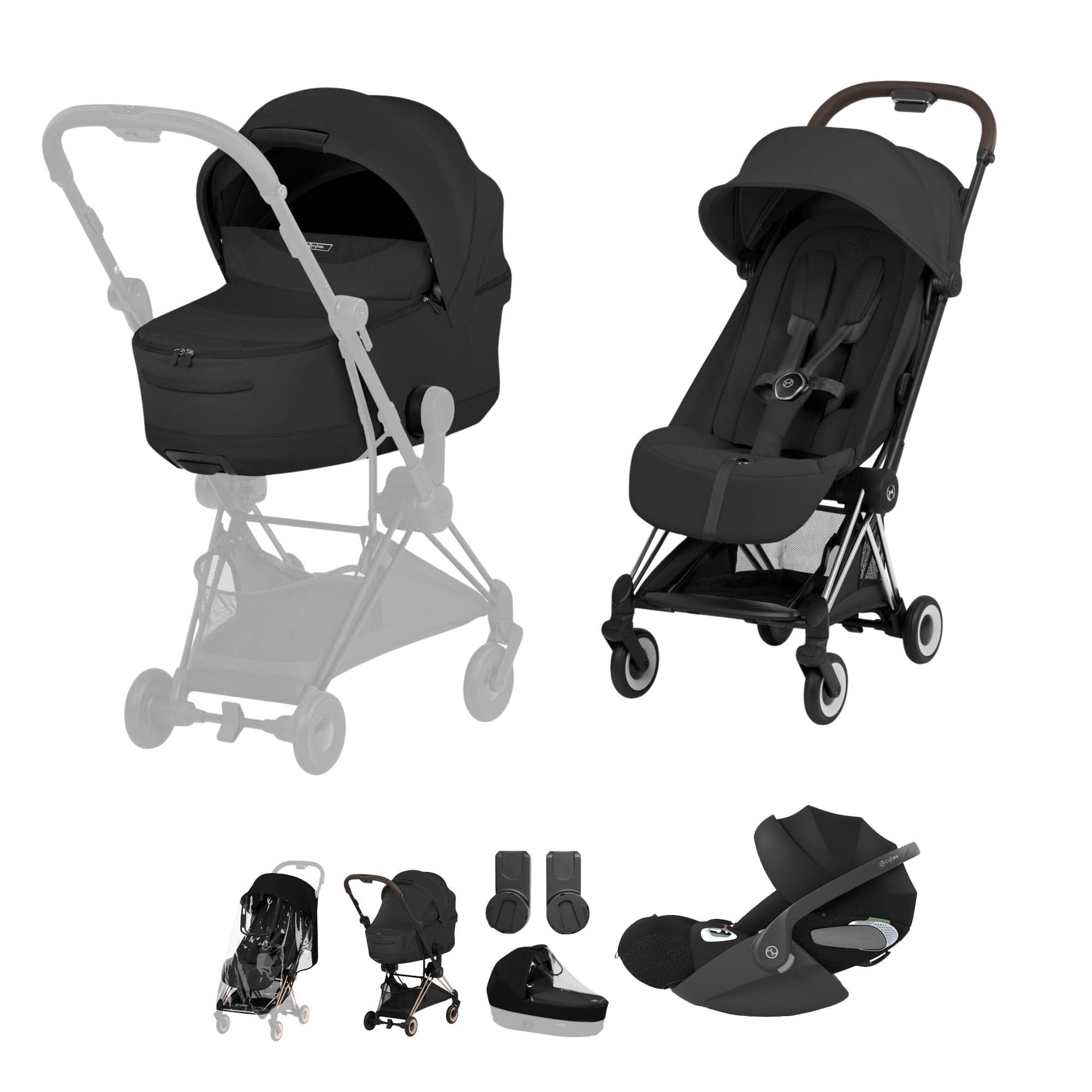 Cybex travel systems Cybex Coya Ultimate Bundle - Style Collection - Sepia Black 21991-CB-BLK