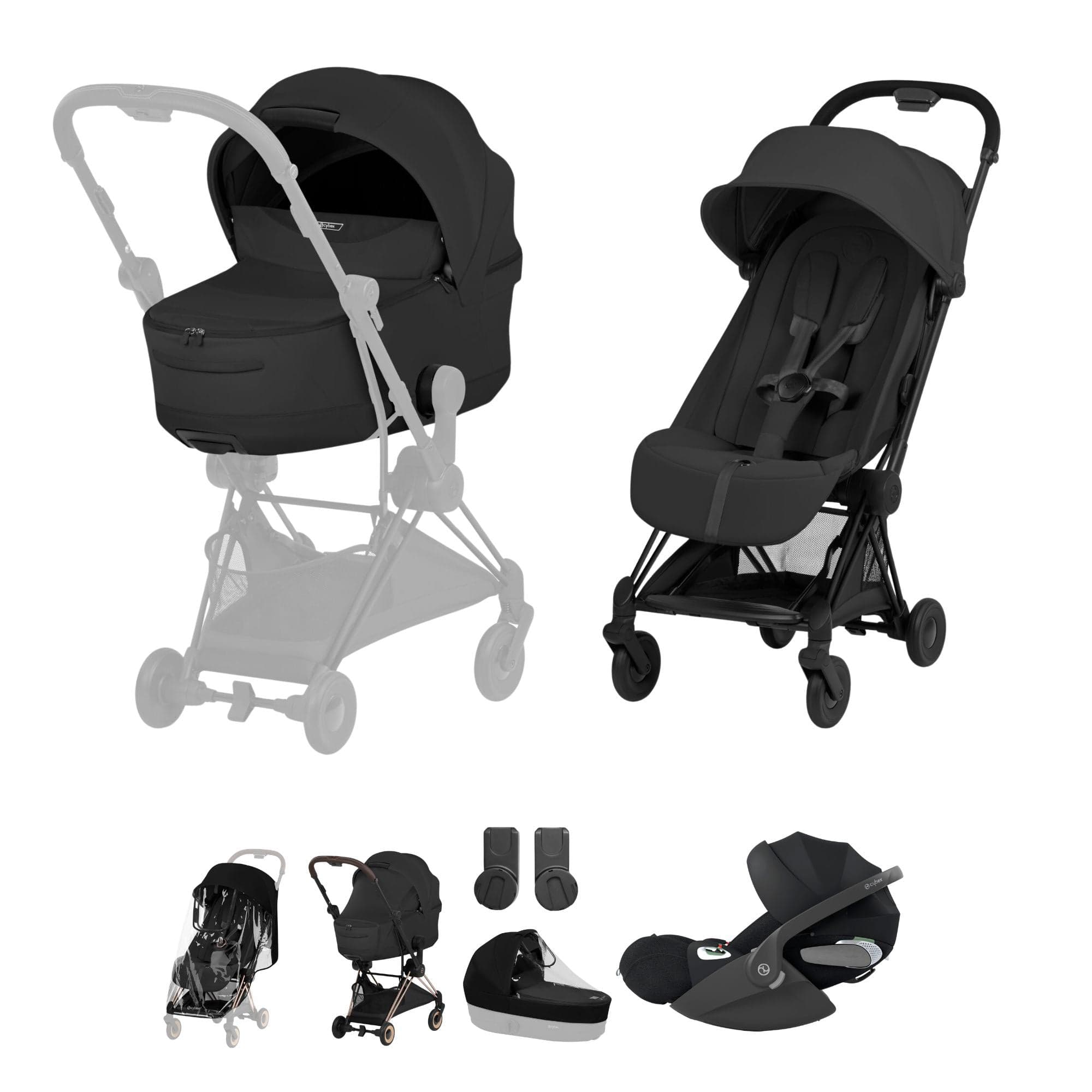 Cybex travel systems Cybex Coya Ultimate Bundle - Style Collection - Sepia Black 21991-MB-BLK-1