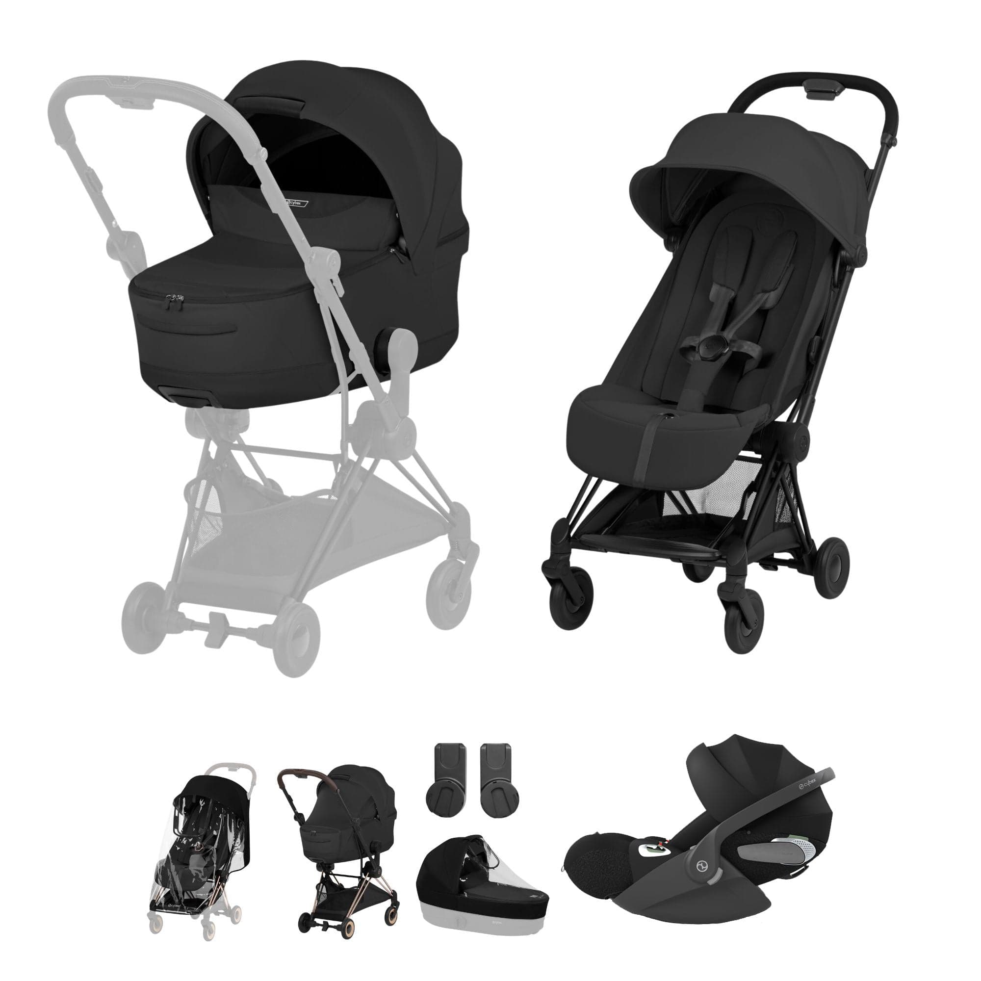 Cybex travel systems Cybex Coya Ultimate Bundle - Style Collection - Sepia Black 21991-MB-BLK