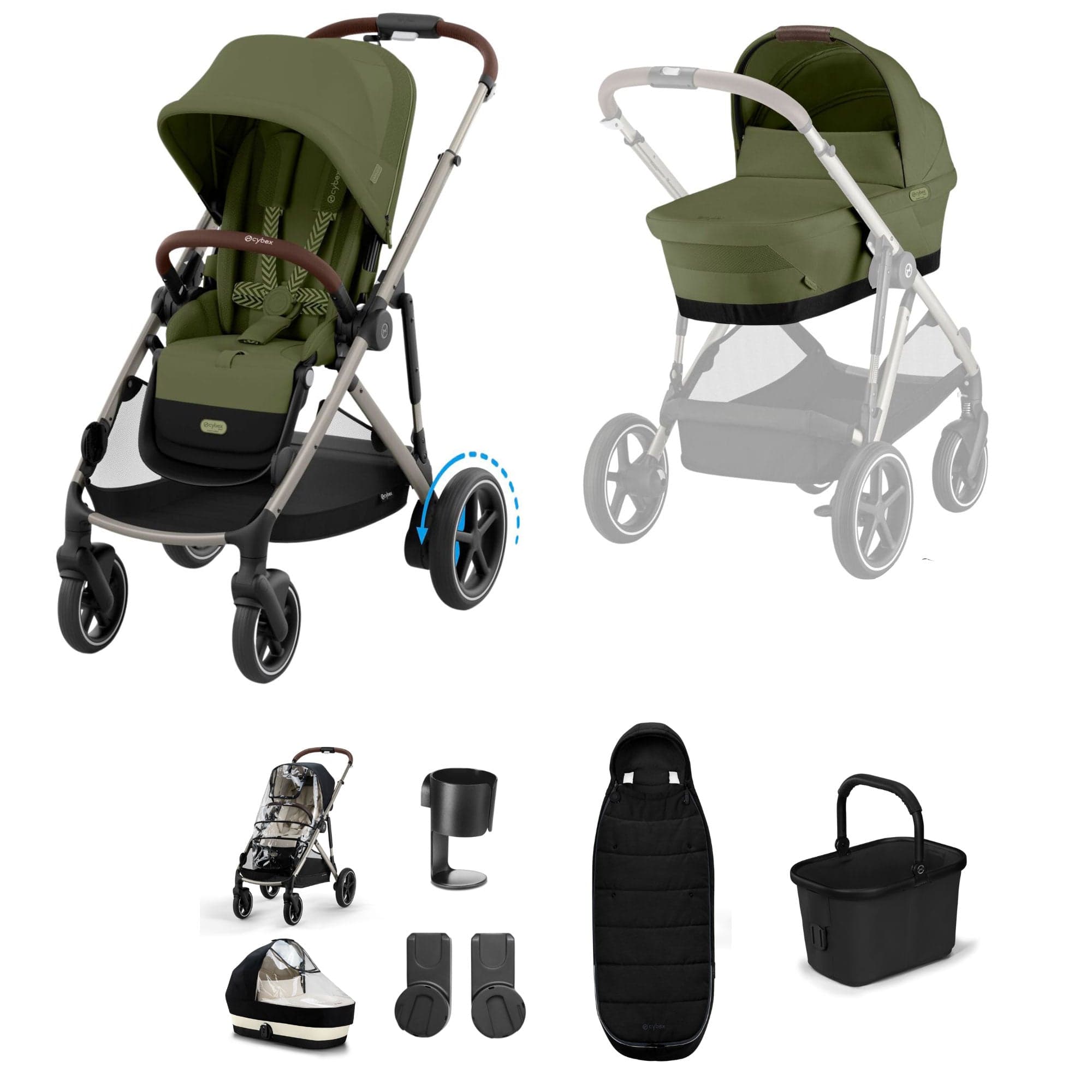 Cybex travel systems Cybex eGazelle S Comfort Kit - Moss Green 19529-eGAZ-COM-MOS-1