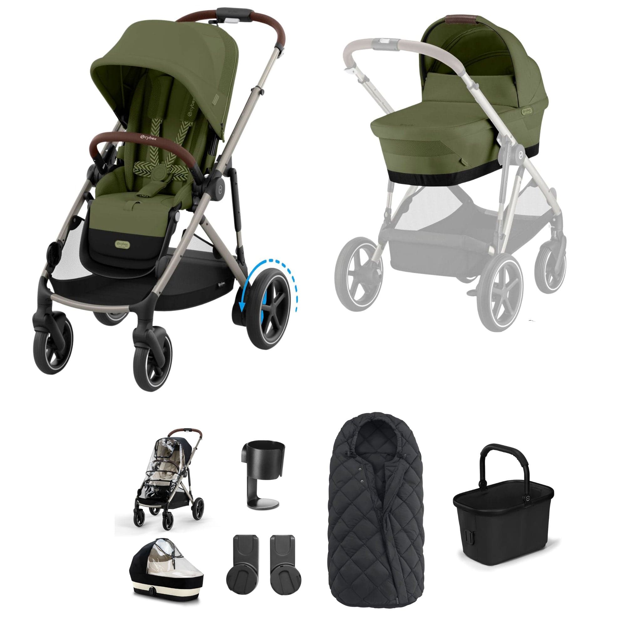 Cybex travel systems Cybex eGazelle S Comfort Kit - Moss Green 19529-eGAZ-COM-MOS-2