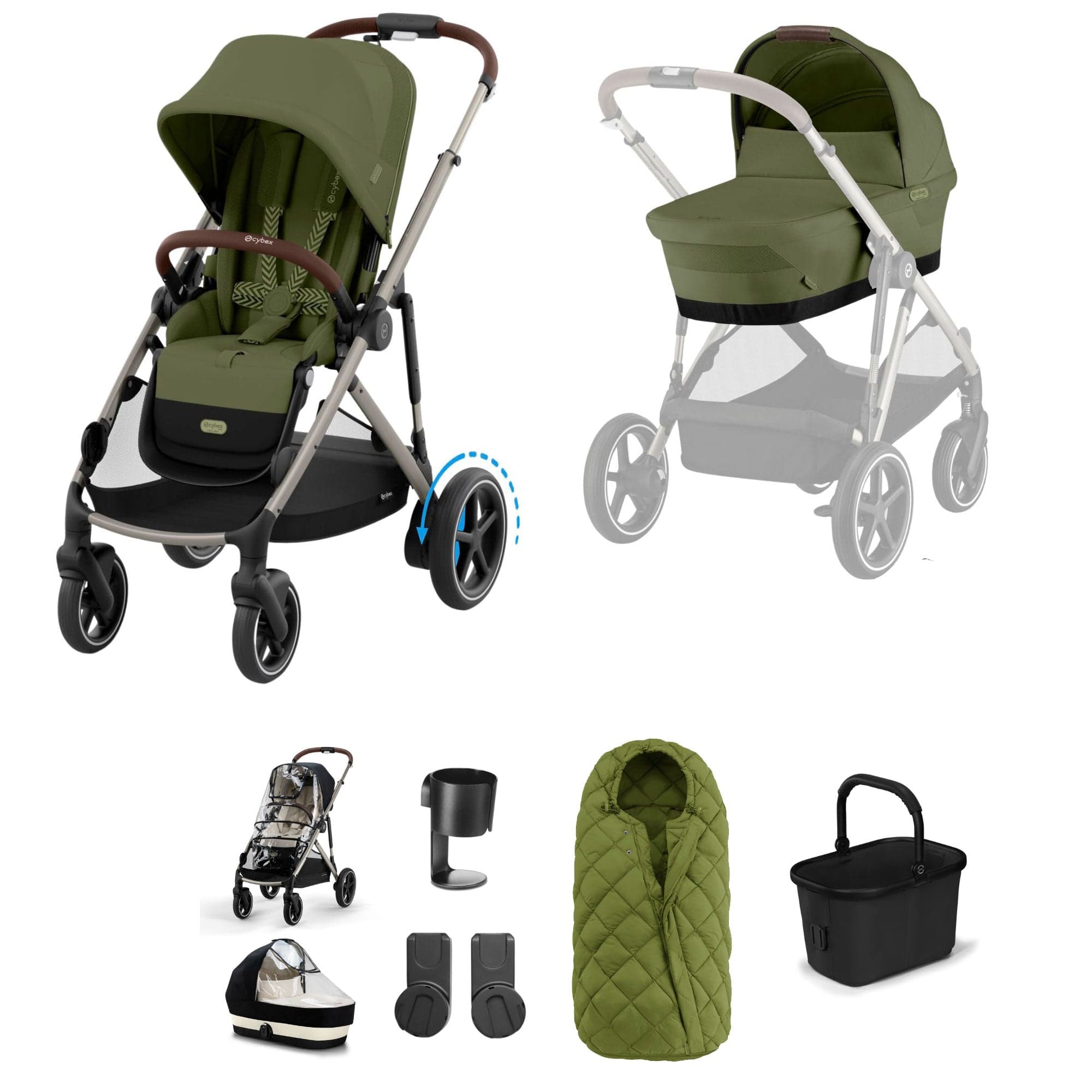 Cybex travel systems Cybex eGazelle S Comfort Kit - Moss Green 19529-eGAZ-COM-MOS-3