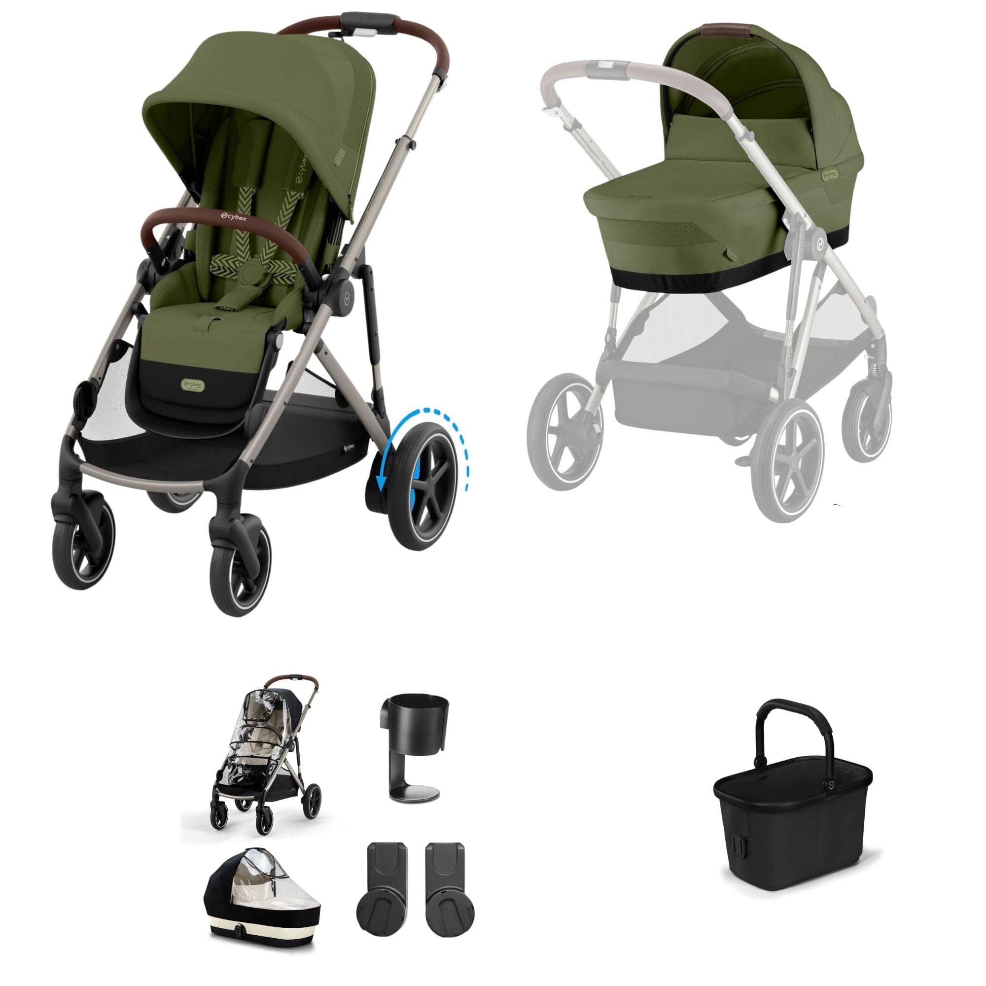 Cybex travel systems Cybex eGazelle S Comfort Kit - Moss Green 19529-eGAZ-COM-MOS-4