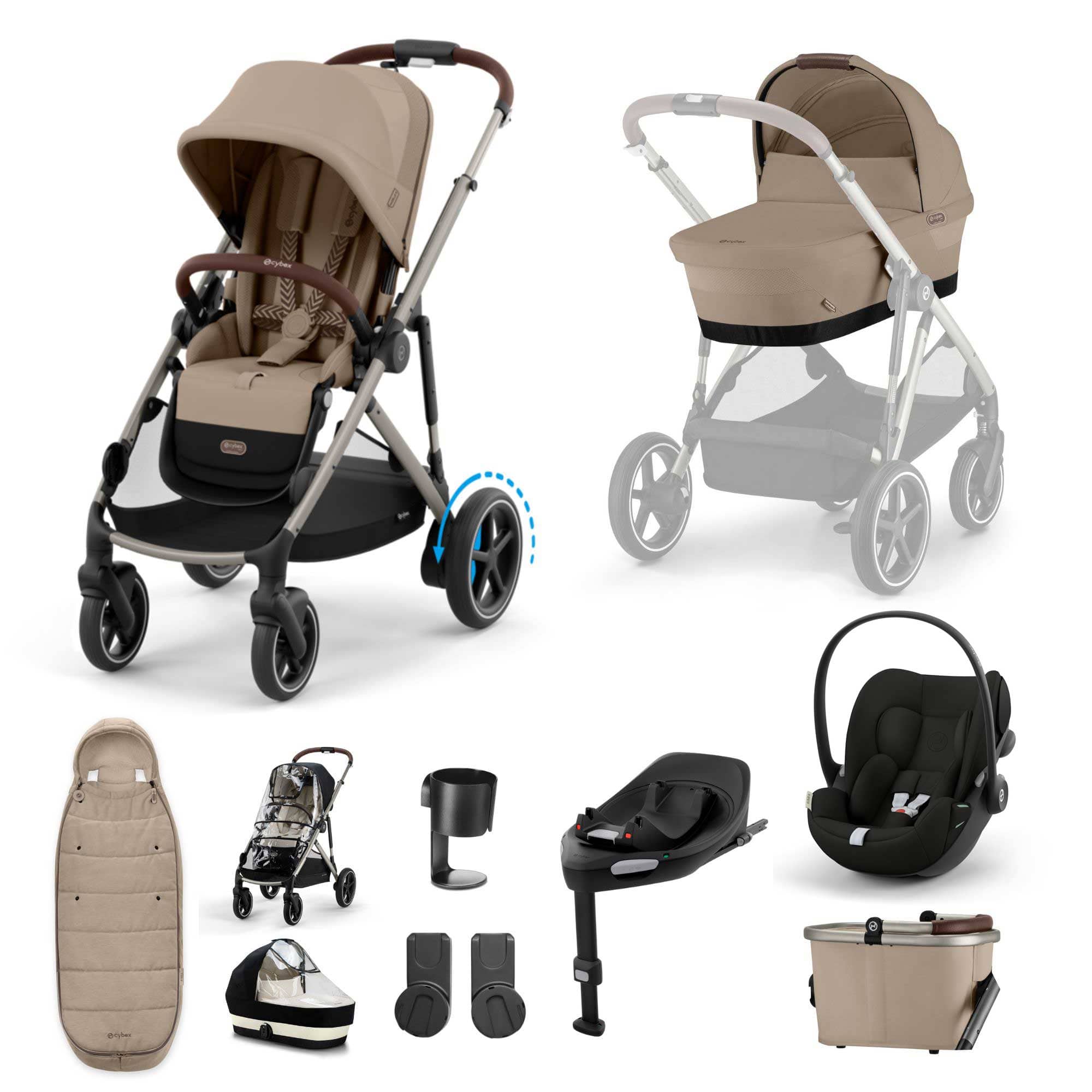 Cybex travel systems Cybex eGazelle S Luxury Kit - Almond Beige 15650-ALM-BEI