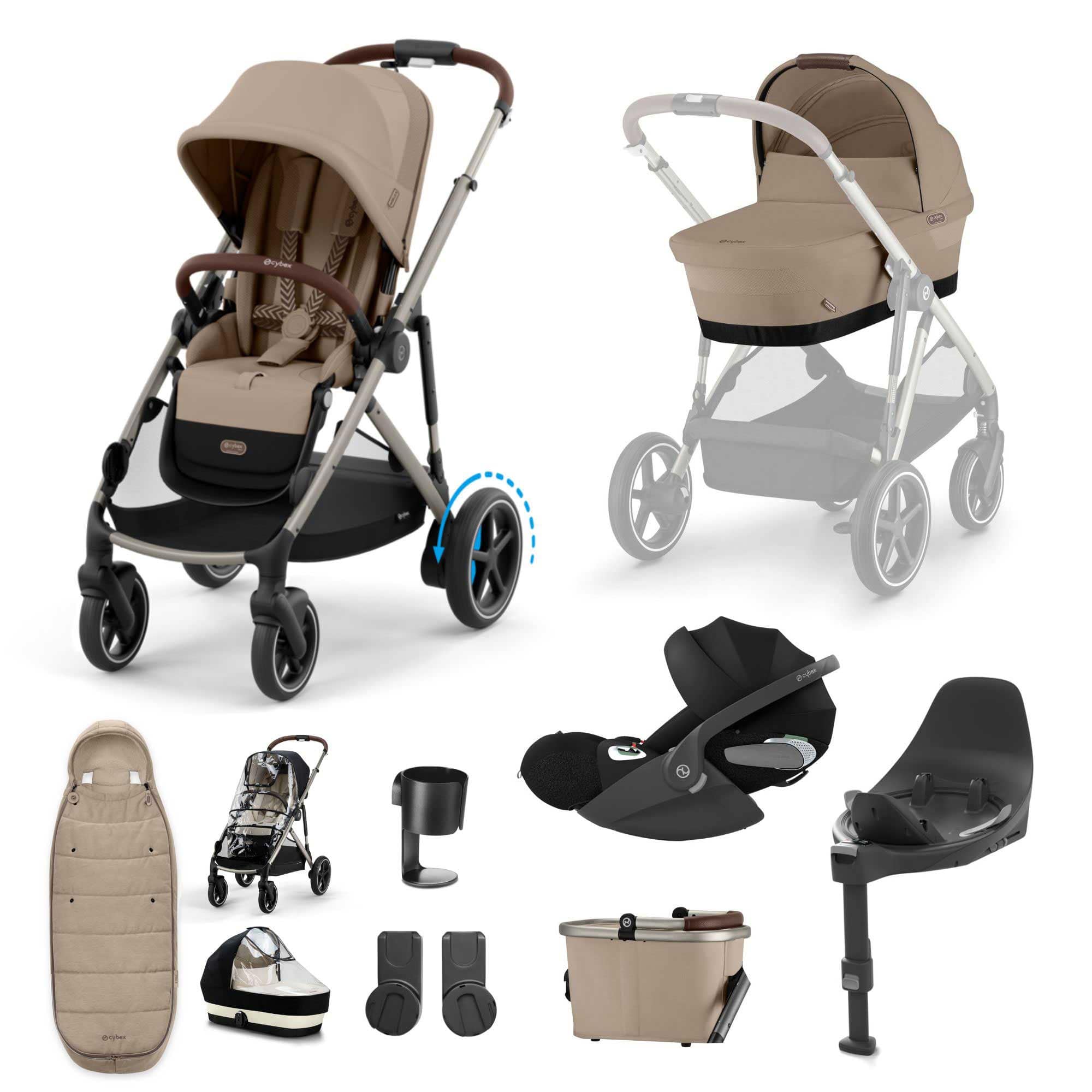 Cybex travel systems Cybex eGazelle S Luxury Kit - Almond Beige 15650-ALM-BEI-2