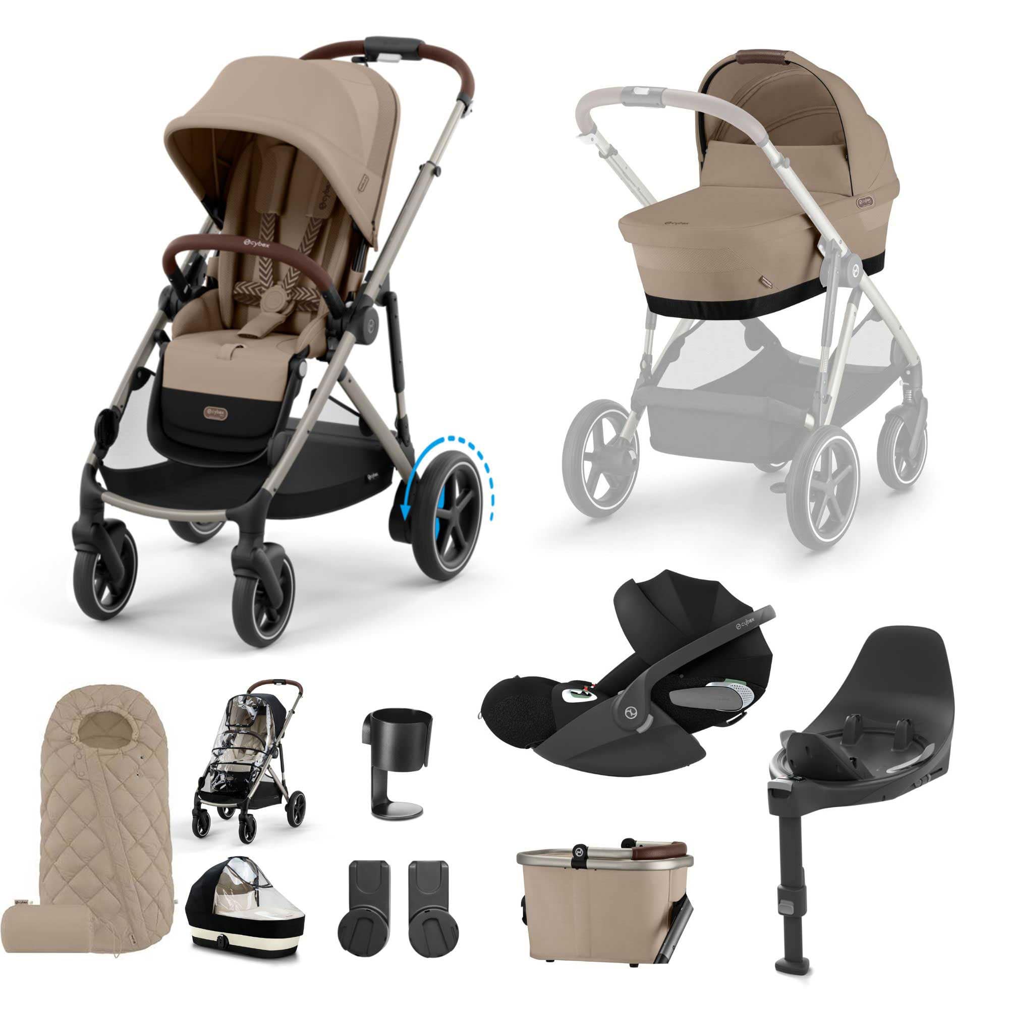 Cybex travel systems Cybex eGazelle S Luxury Kit - Almond Beige 15650-ALM-BEI-3