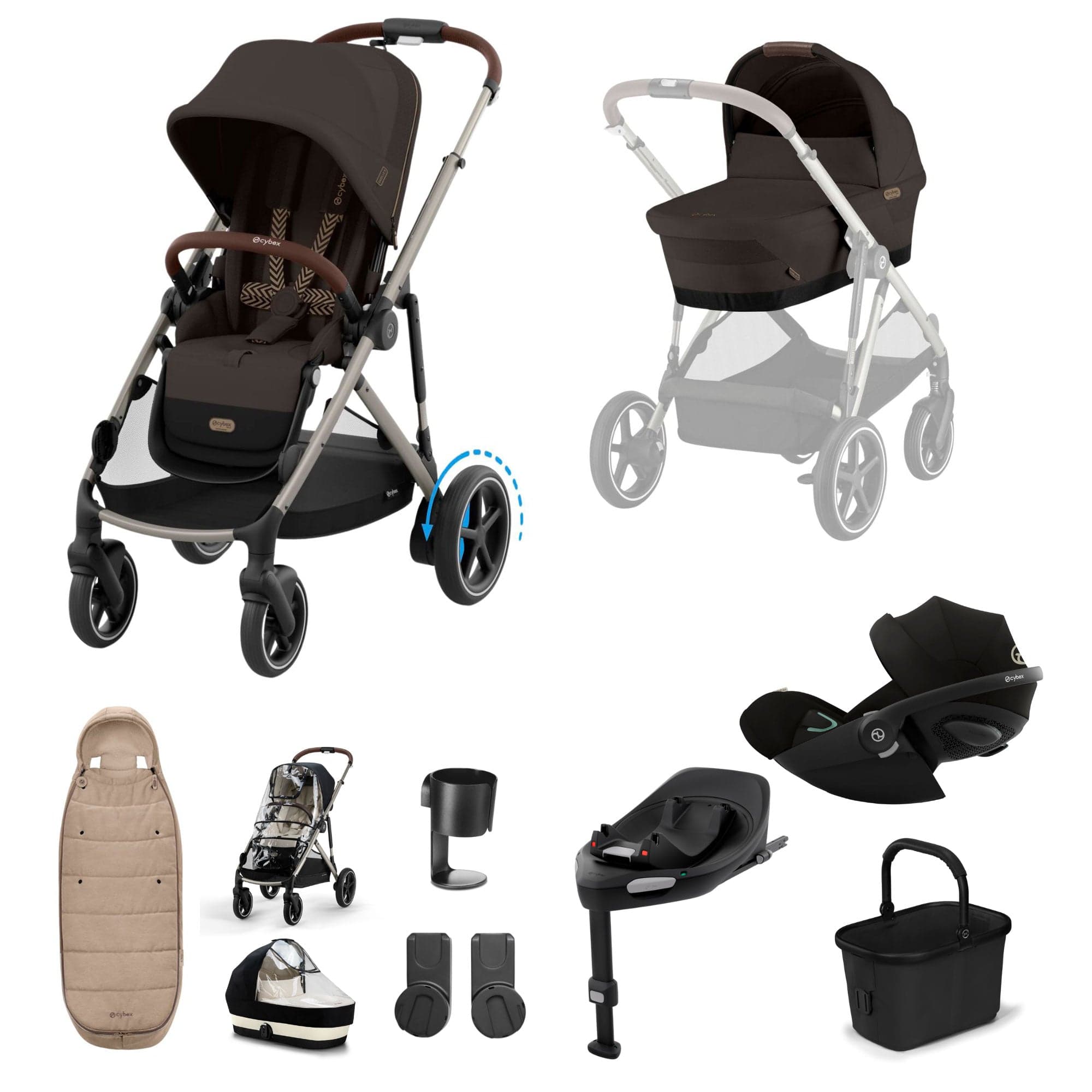 Cybex travel systems Cybex eGazelle S Luxury Kit - Chocolate Brown 19551-eGAZ-LUX-G-CHB-2