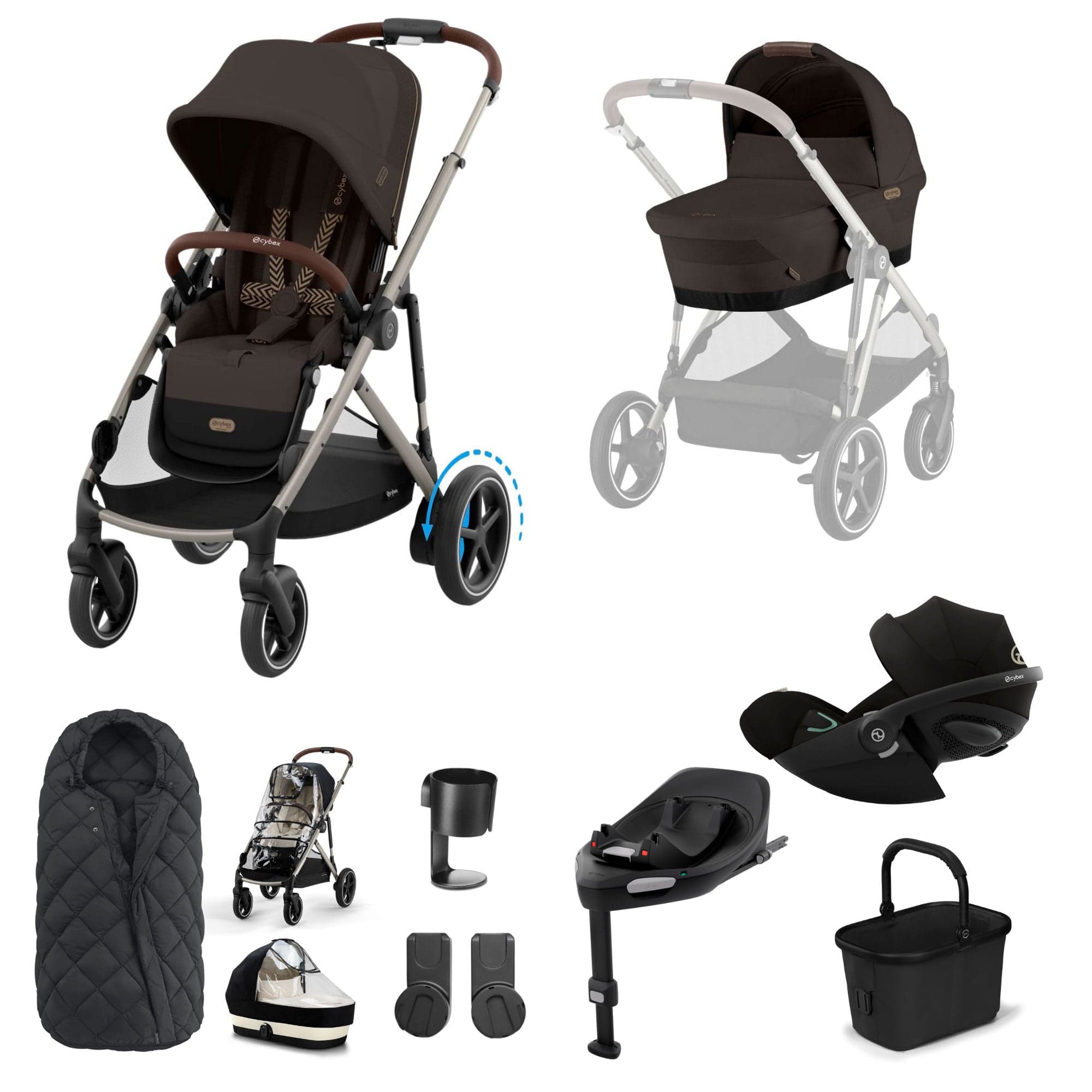 Cybex travel systems Cybex eGazelle S Luxury Kit - Chocolate Brown 19551-eGAZ-LUX-G-CHB-3