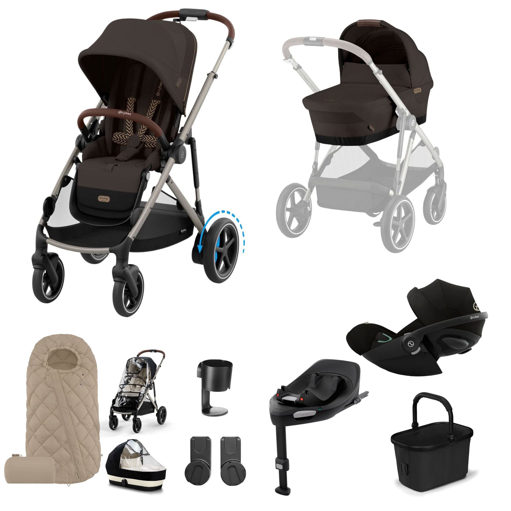 Cybex travel systems Cybex eGazelle S Luxury Kit - Chocolate Brown 19551-eGAZ-LUX-G-CHB-4