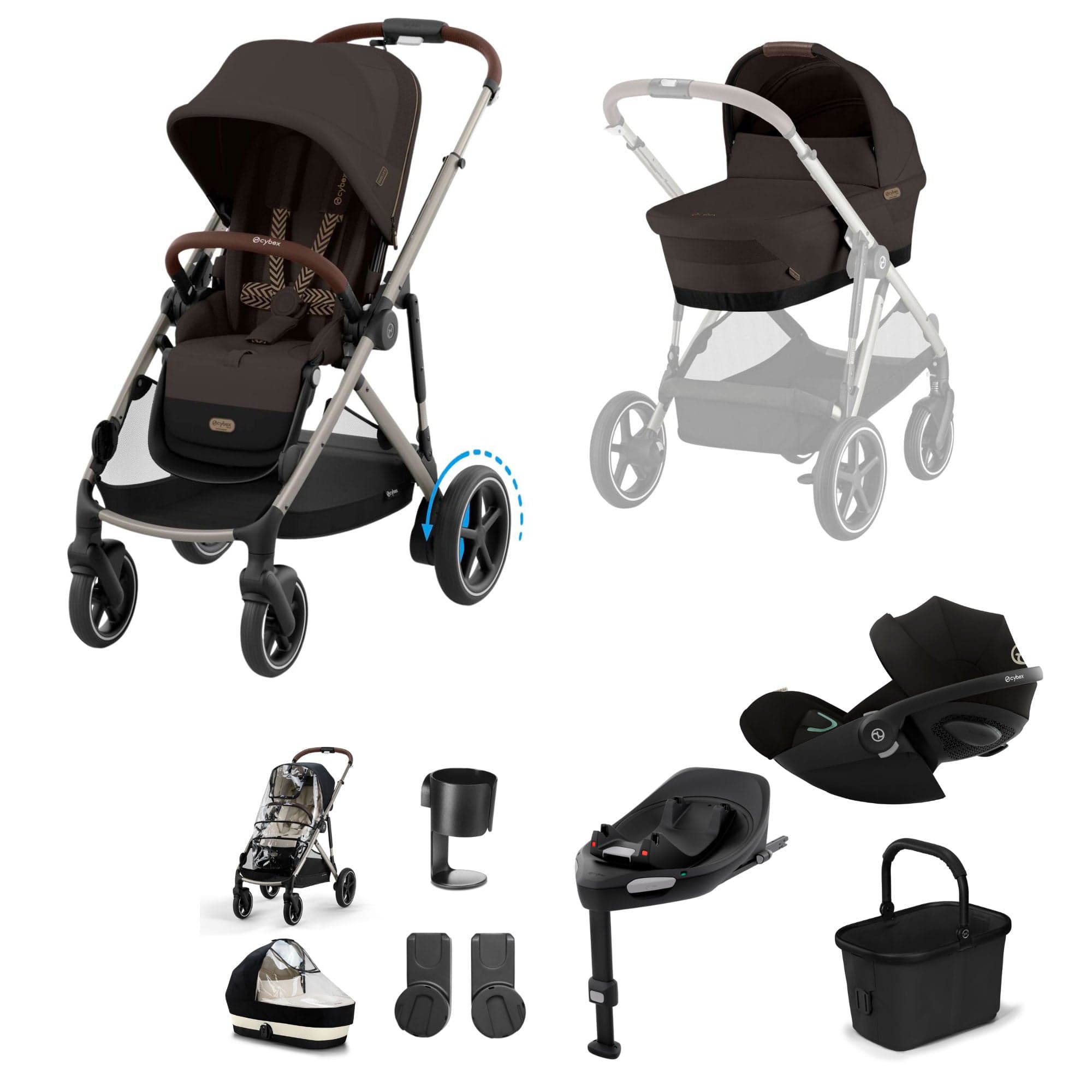 Cybex travel systems Cybex eGazelle S Luxury Kit - Chocolate Brown 19551-eGAZ-LUX-G-CHB-5