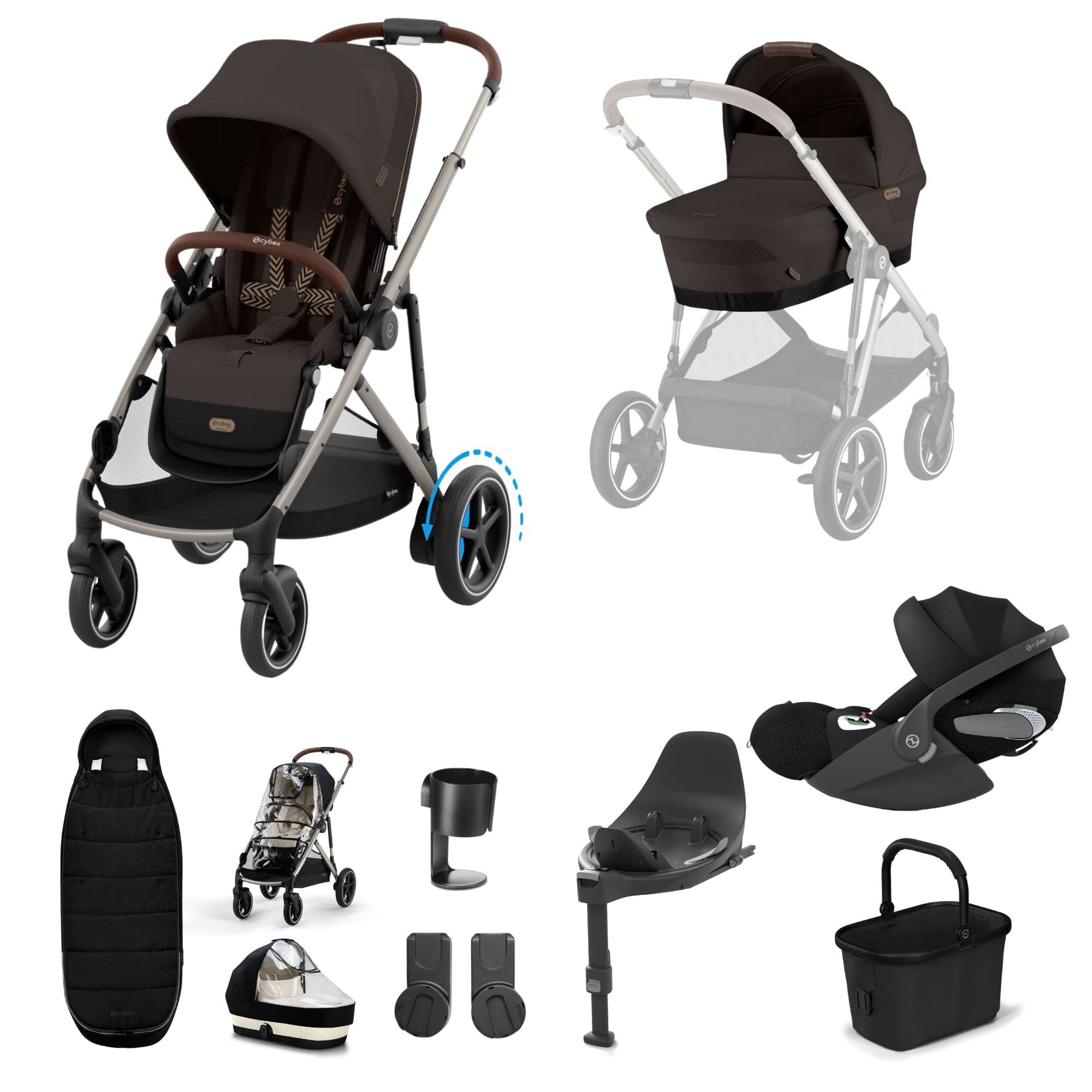 Cybex travel systems Cybex eGazelle S Luxury Kit - Chocolate Brown 19556-eGAZ-LUX-T-CHB-1