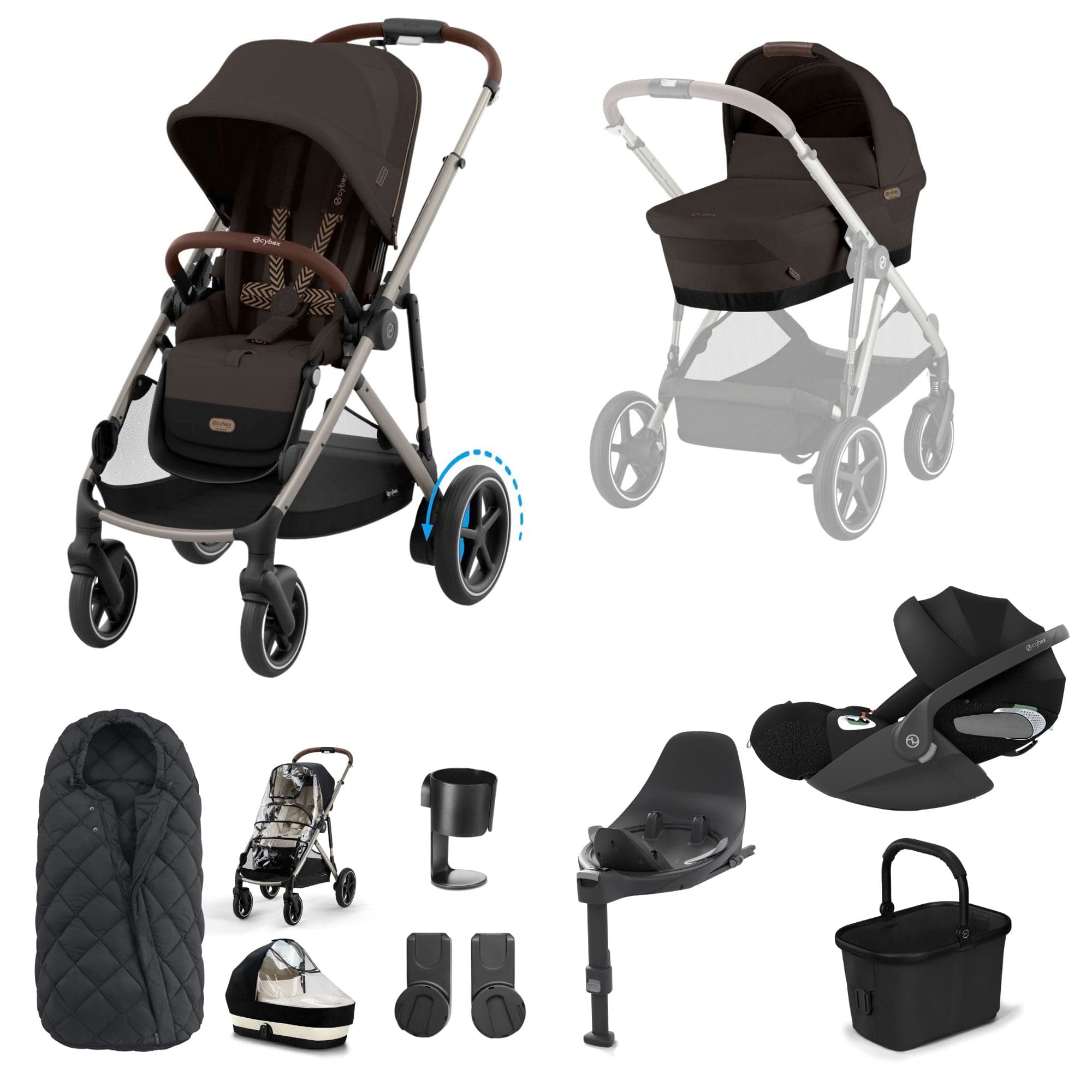Cybex travel systems Cybex eGazelle S Luxury Kit - Chocolate Brown 19556-eGAZ-LUX-T-CHB-3