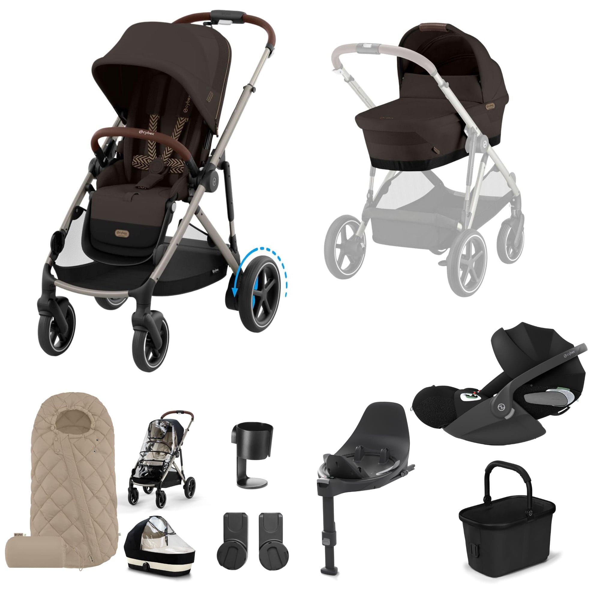 Cybex travel systems Cybex eGazelle S Luxury Kit - Chocolate Brown 19556-eGAZ-LUX-T-CHB-4