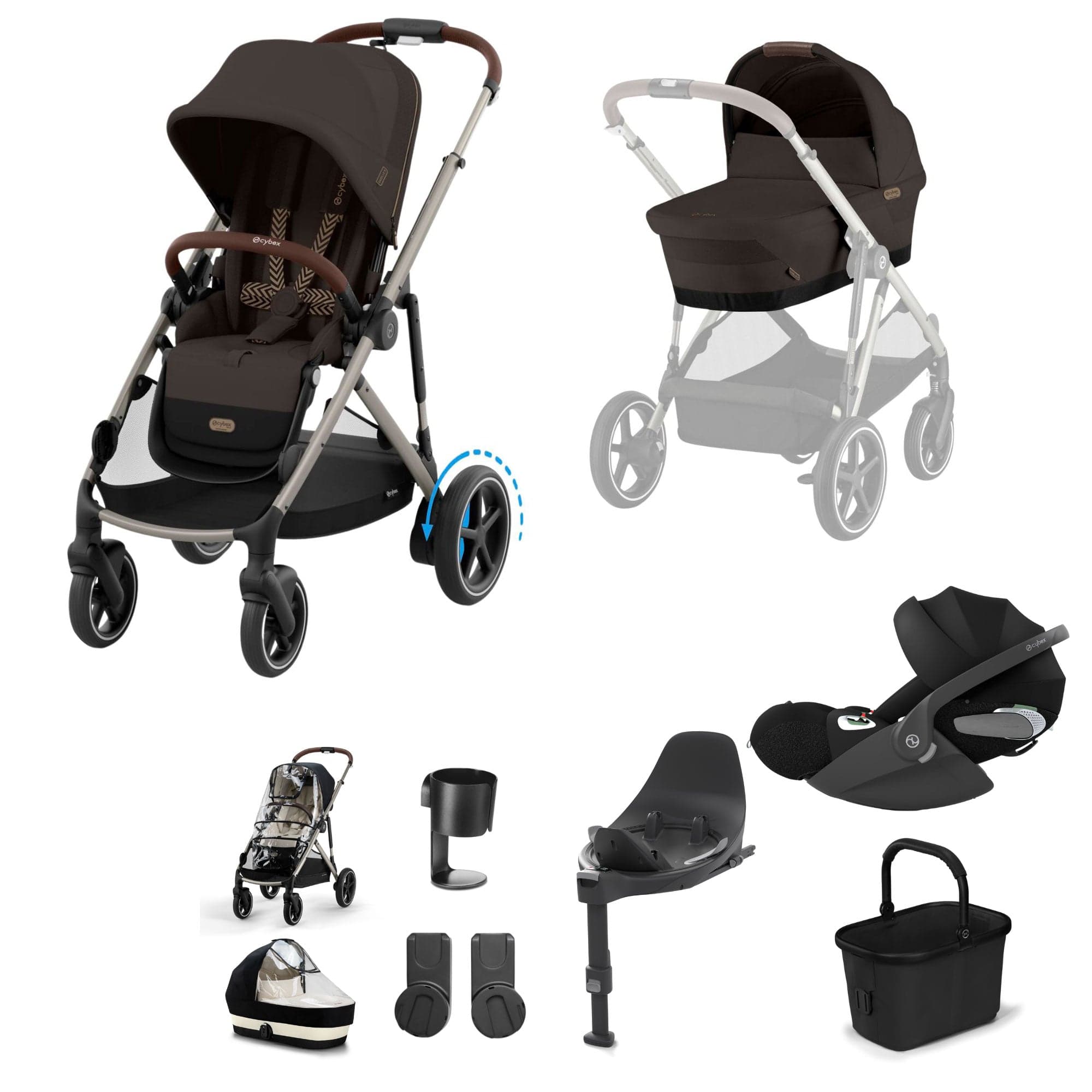 Cybex travel systems Cybex eGazelle S Luxury Kit - Chocolate Brown 19556-eGAZ-LUX-T-CHB-5