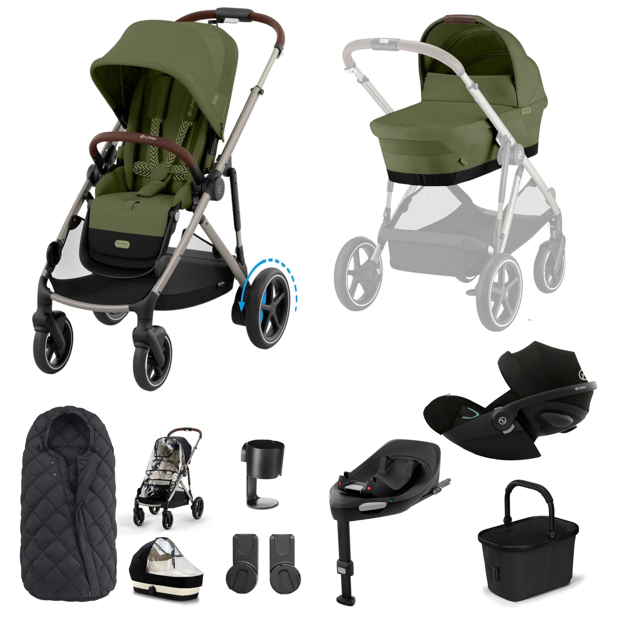 Cybex travel systems Cybex eGazelle S Luxury Kit - Moss Green 19533-eGAZ-LUX-G-MOS-2