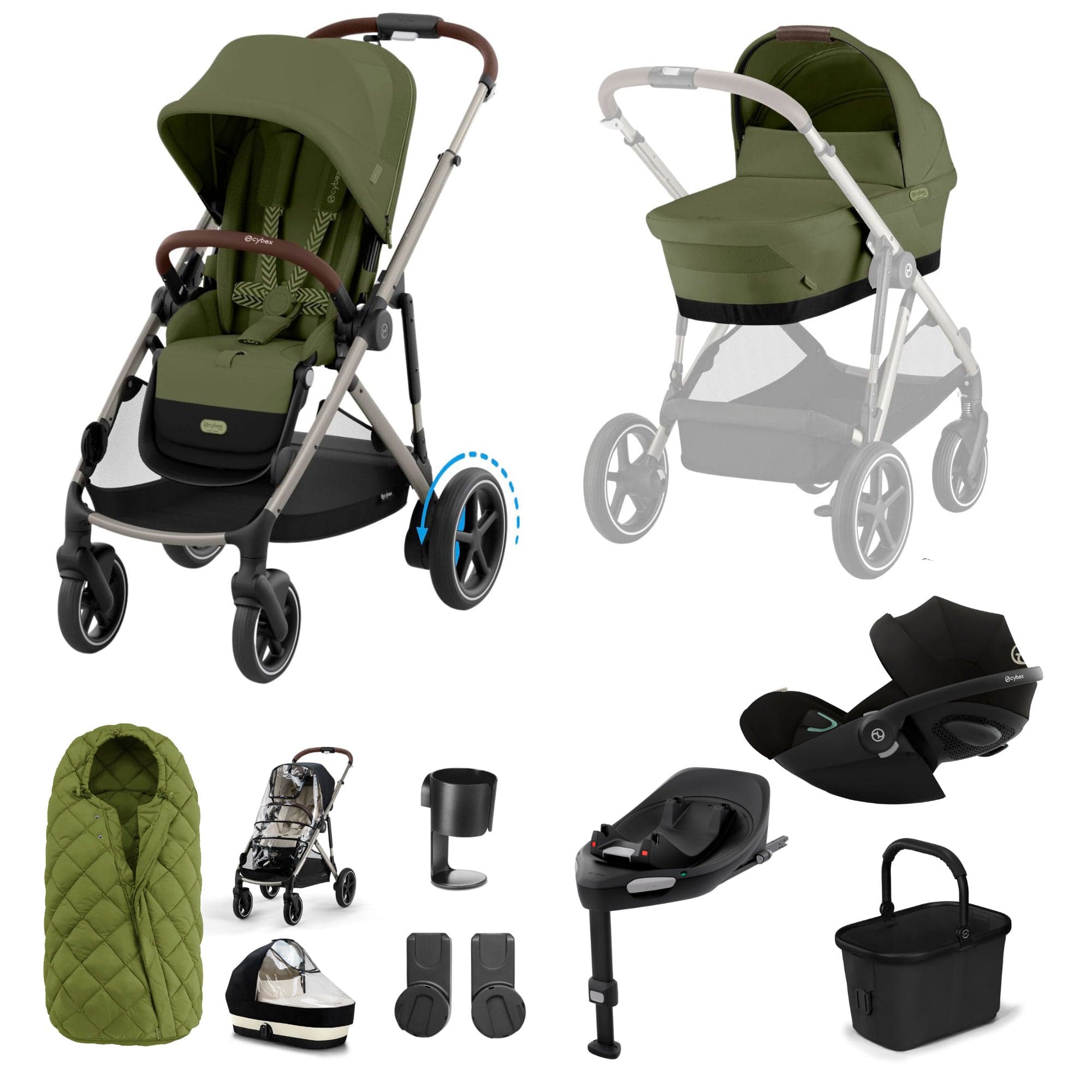 Cybex travel systems Cybex eGazelle S Luxury Kit - Moss Green 19533-eGAZ-LUX-G-MOS-3
